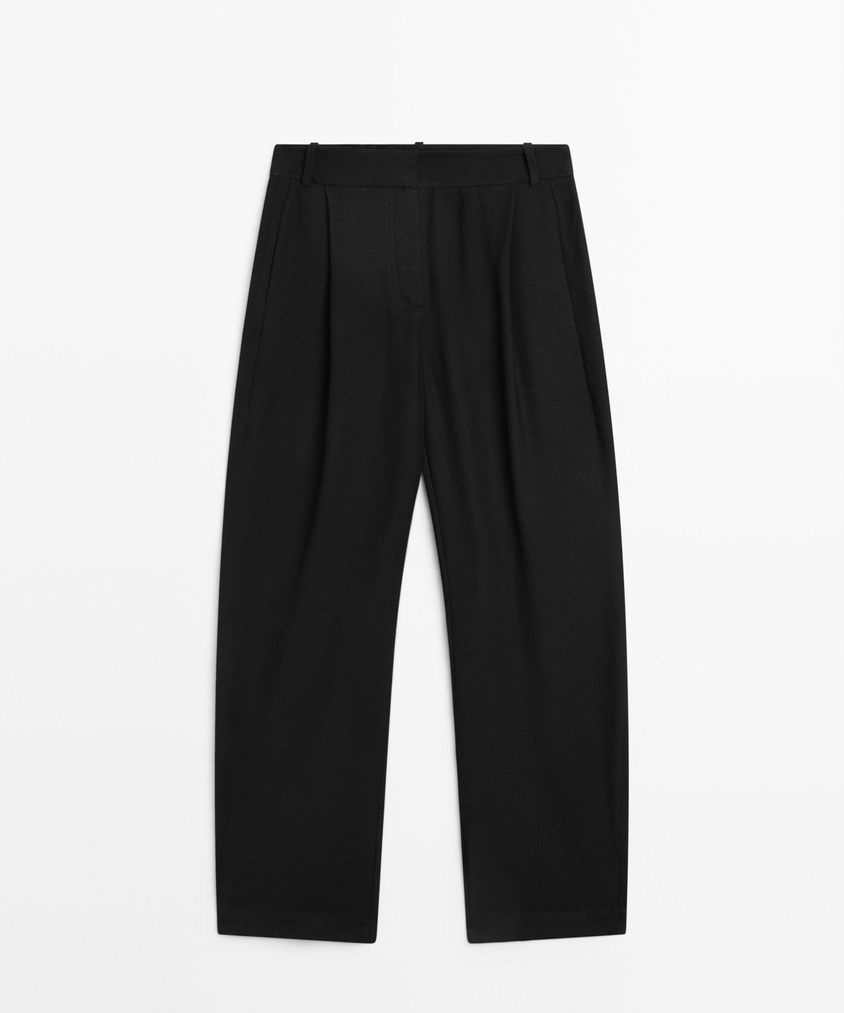 마시모두띠(MASSIMO DUTTI) 플리츠 배럴핏 팬츠