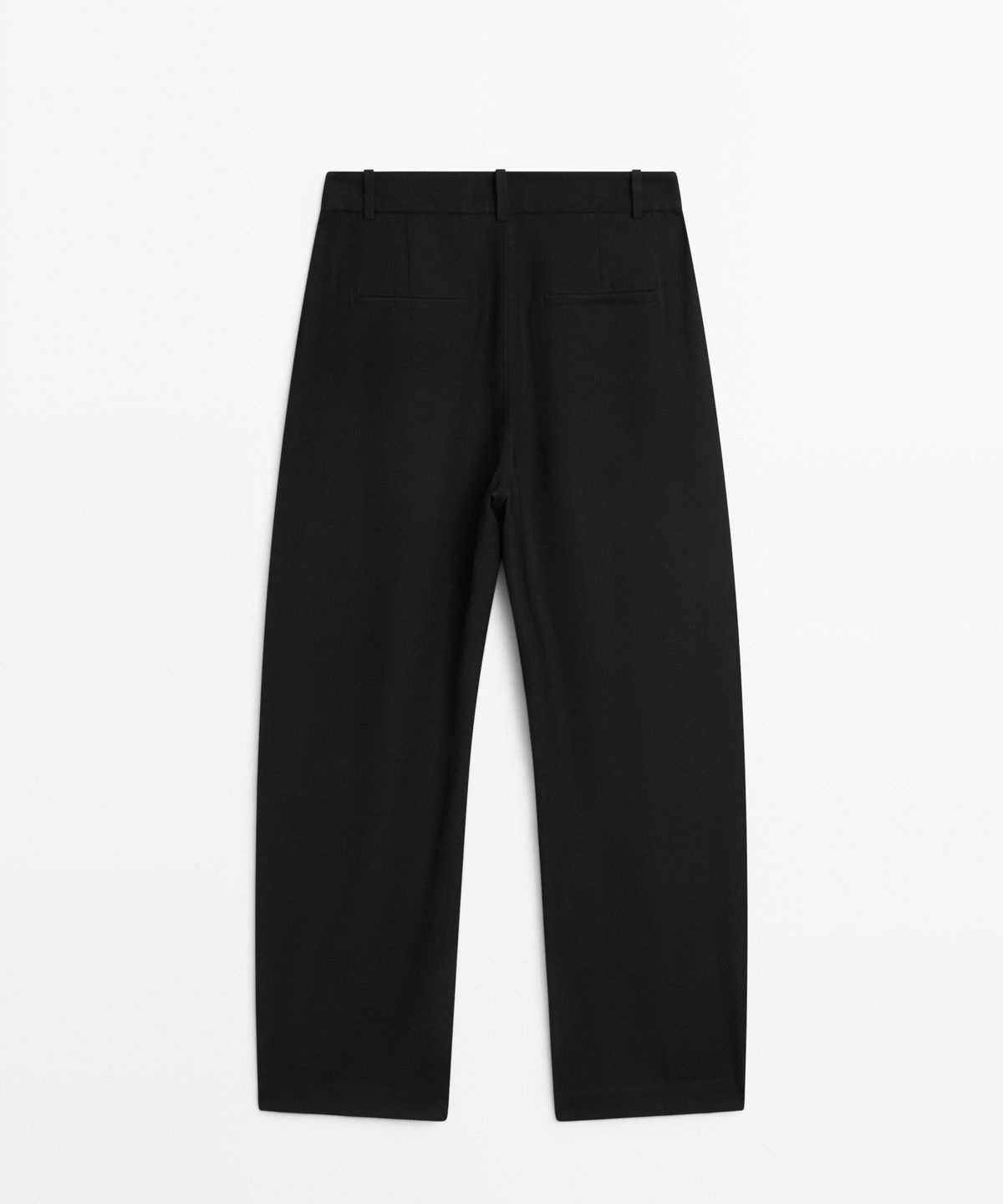 마시모두띠(MASSIMO DUTTI) 플리츠 배럴핏 팬츠
