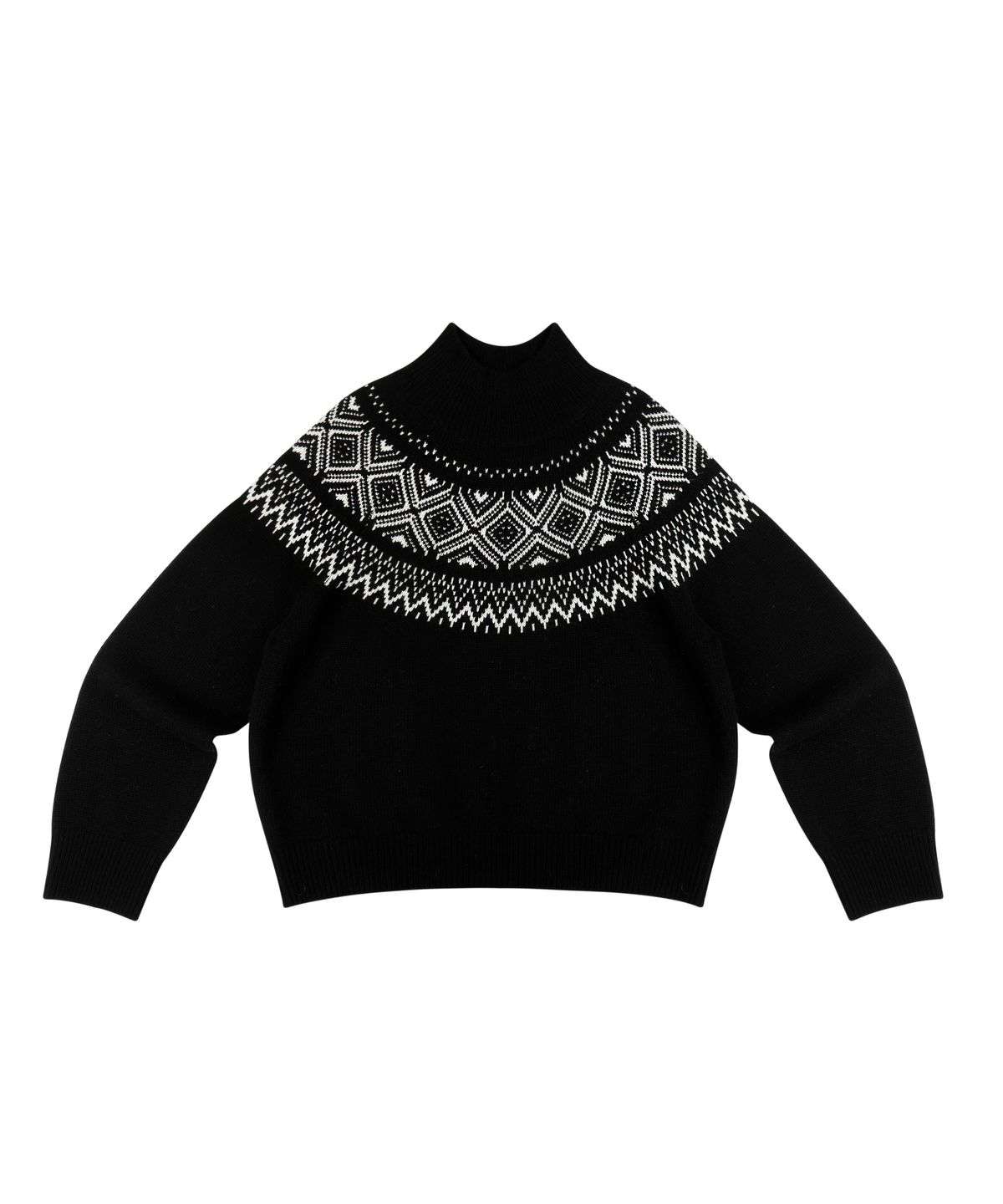 블레티(VLETI) Wool Nordic Turtle-Neck Knit (Black)