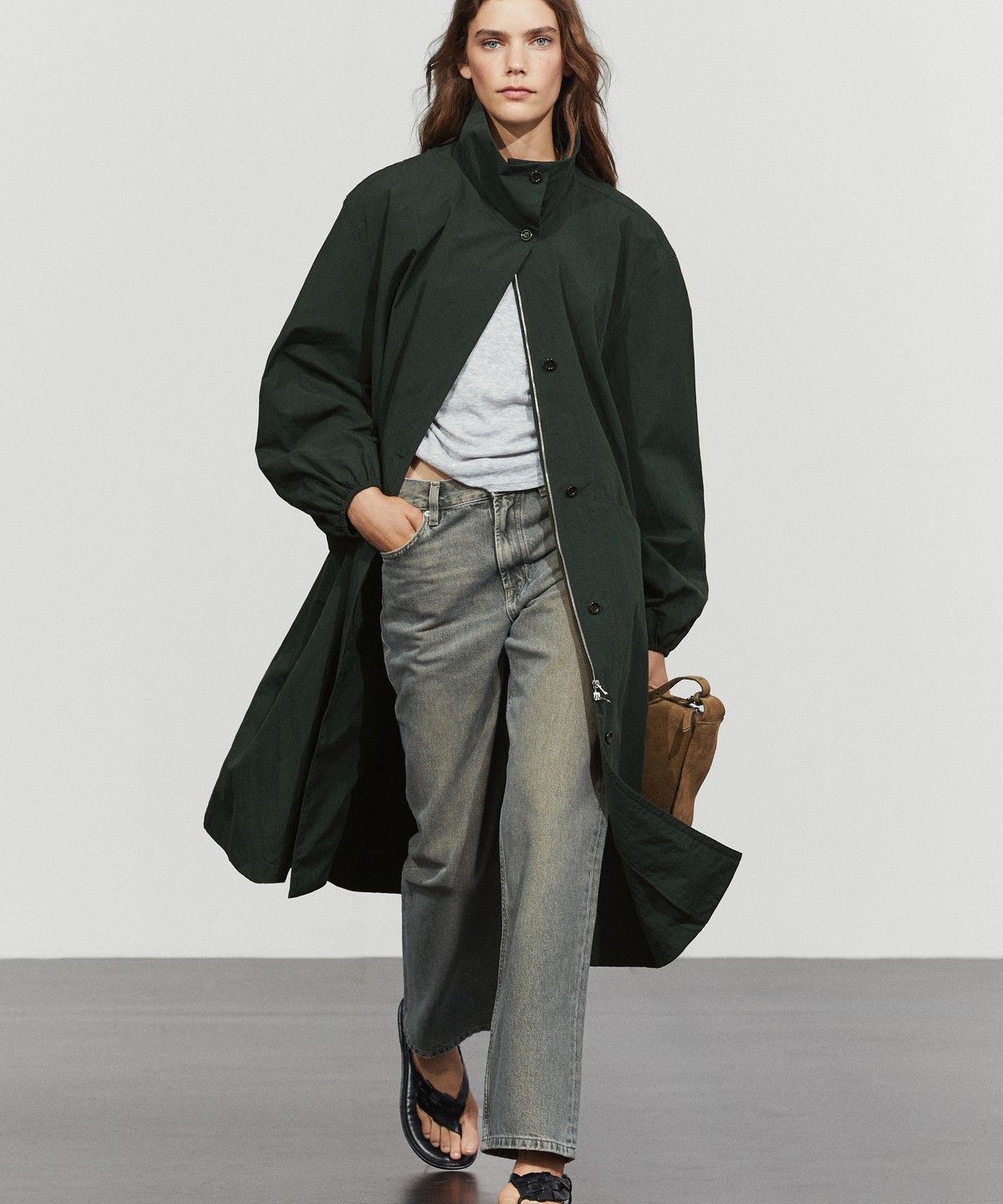 마시모두띠(MASSIMO DUTTI) 테크니컬 롱 파카