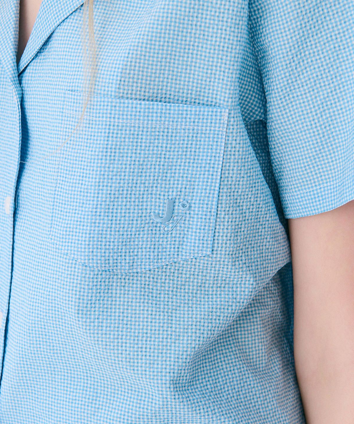 준준스페이스(JUNEJUNE SPACE) Pajama Shirt_Blue(파자마 셔츠_파란색)