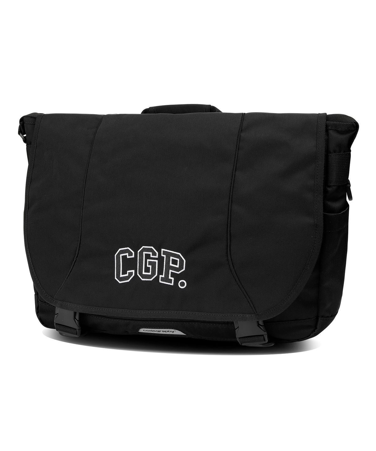코드그라피(CGP) CGP 아치 로고 파이핑 메신저백_블랙