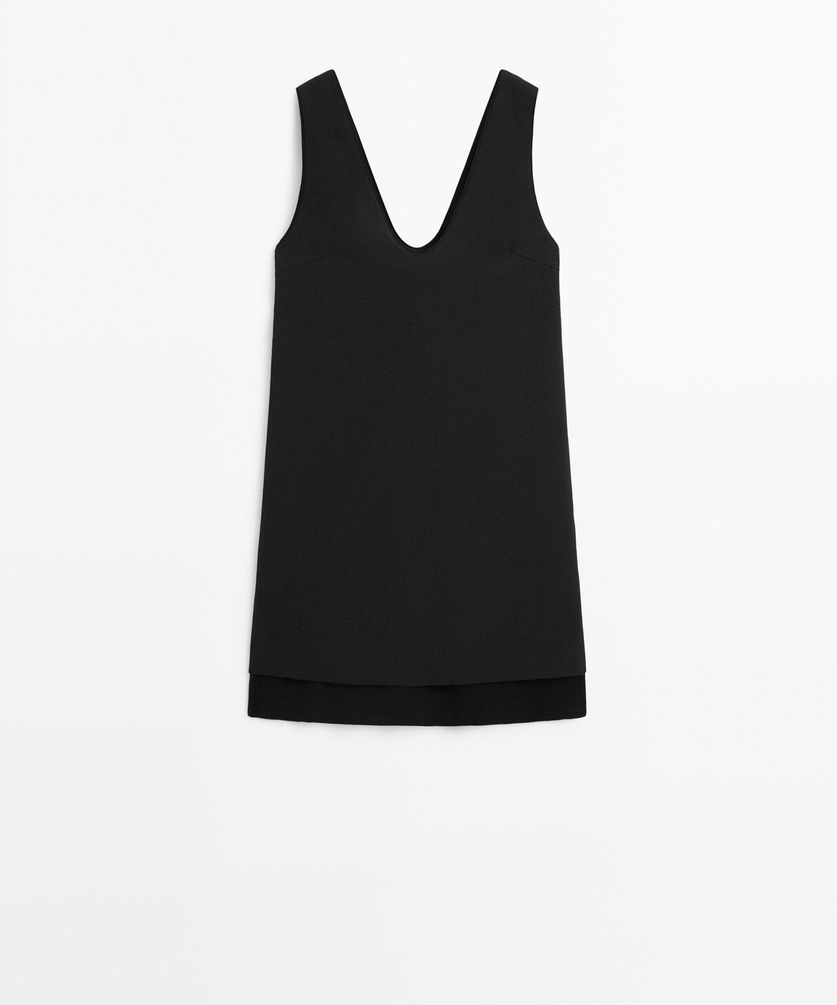 마시모두띠(MASSIMO DUTTI) 더블 패브릭 미디 원피스