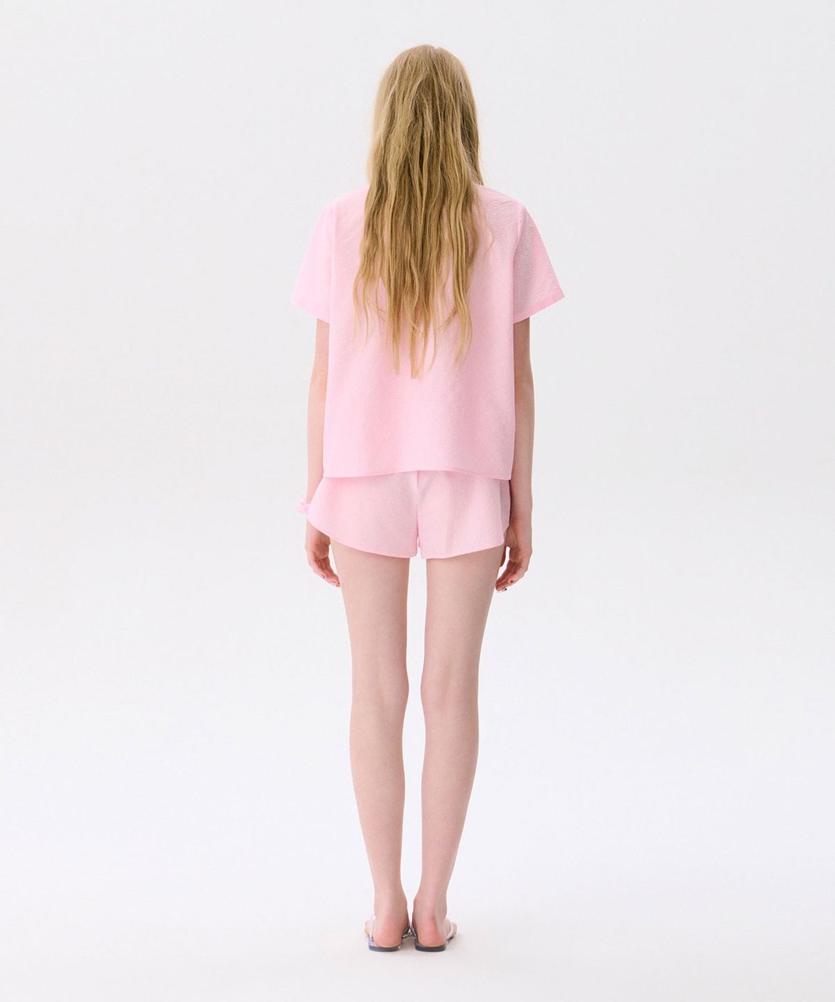 준준스페이스(JUNEJUNE SPACE) Pajama Shirt_Pink(파자마 셔츠_핑크)