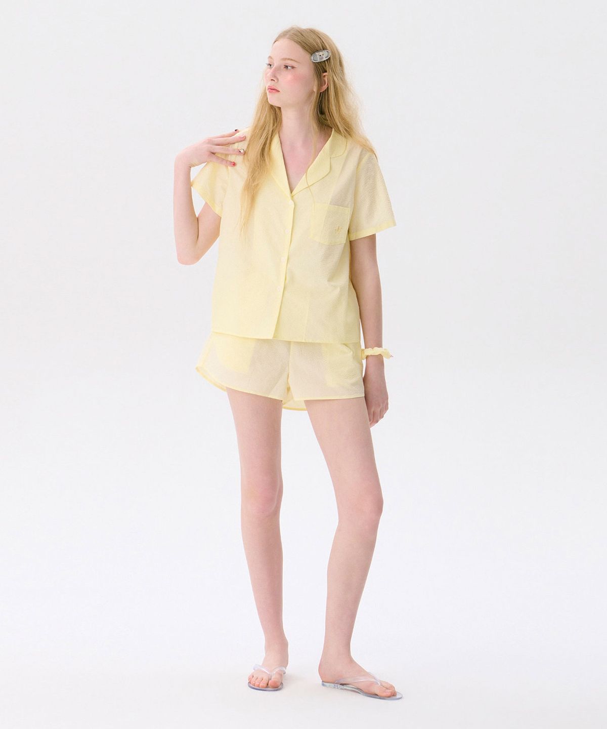 준준스페이스(JUNEJUNE SPACE) Pajama Shirt_Yellow(파자마 셔츠_옐로우)
