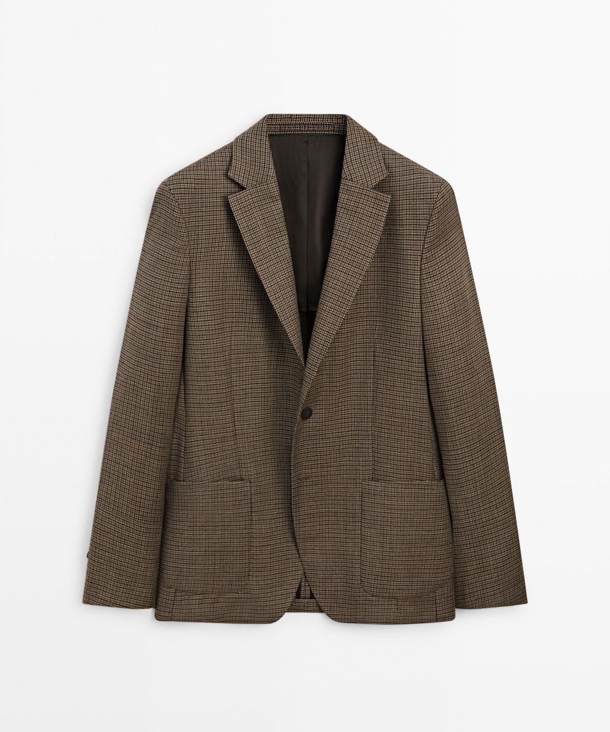 마시모두띠(MASSIMO DUTTI) 100% 울 하운드투스 블레이저