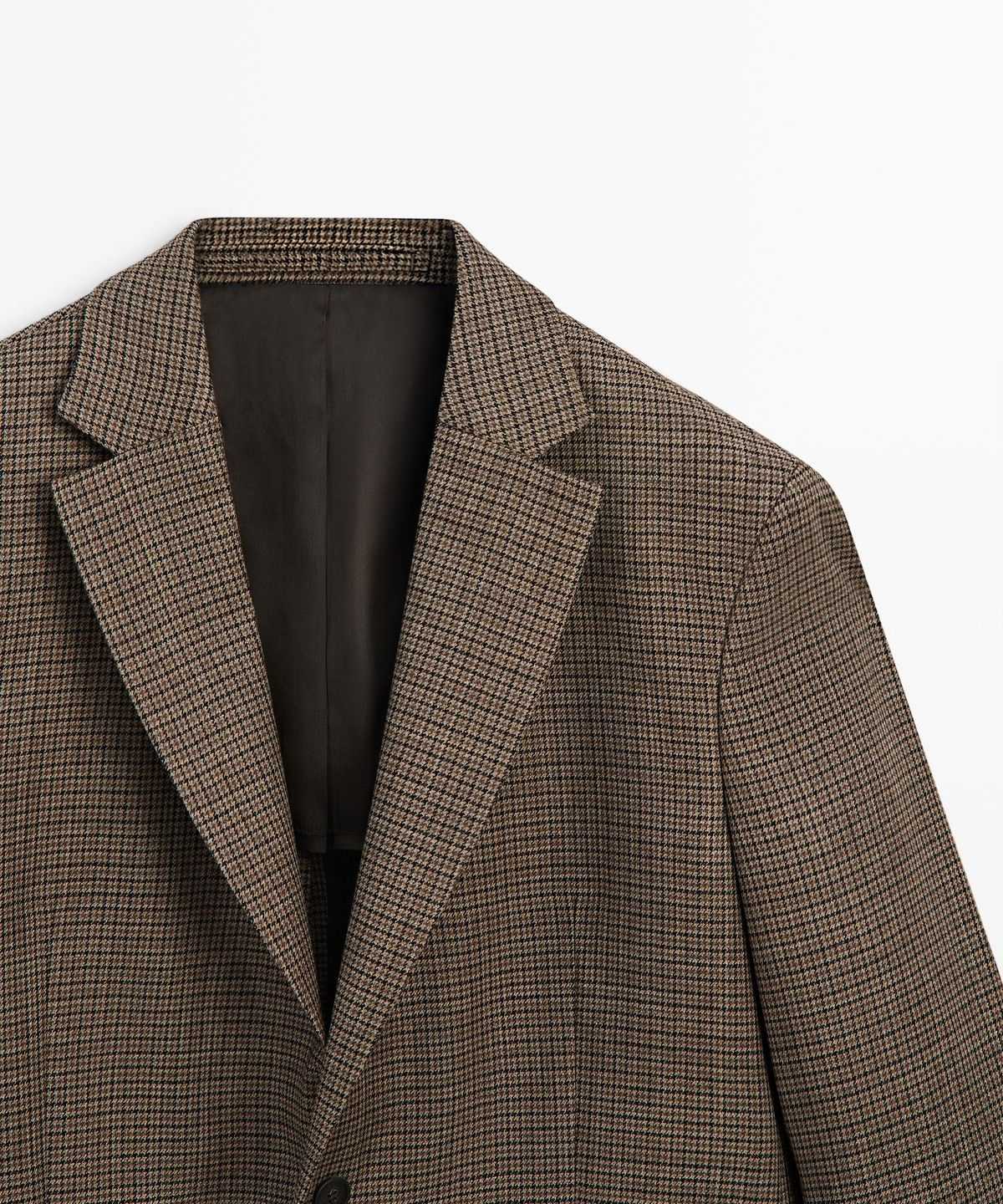 마시모두띠(MASSIMO DUTTI) 100% 울 하운드투스 블레이저