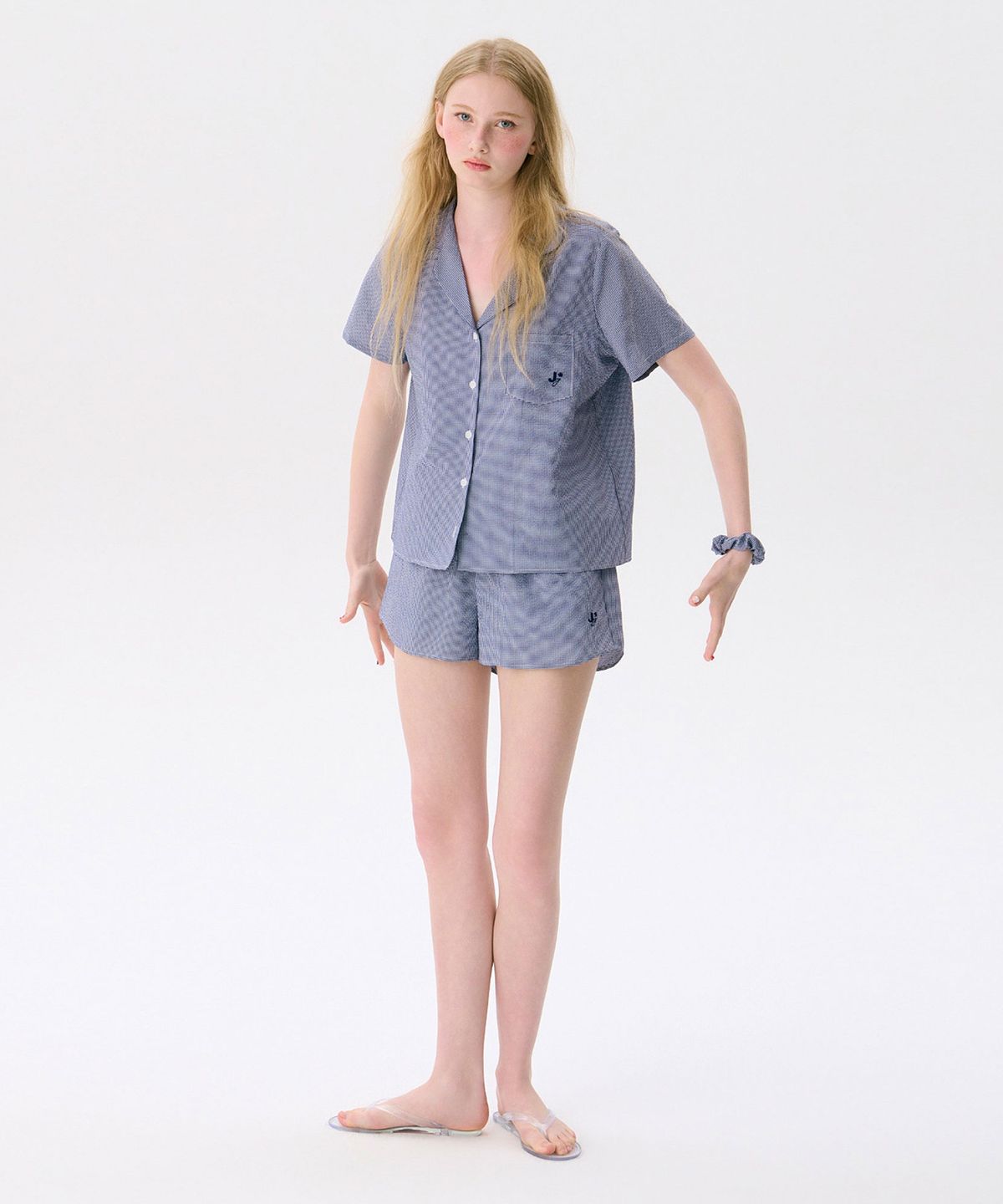 준준스페이스(JUNEJUNE SPACE) Pajama Shirt_Navy(파자마 셔츠_네이비)