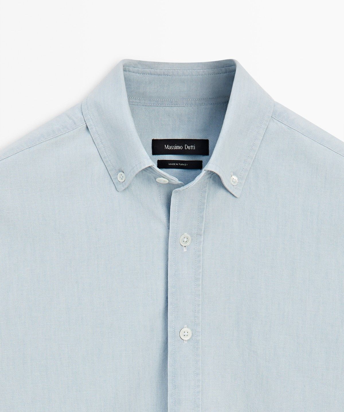 마시모두띠(MASSIMO DUTTI) 100% 코튼 데님 셔츠