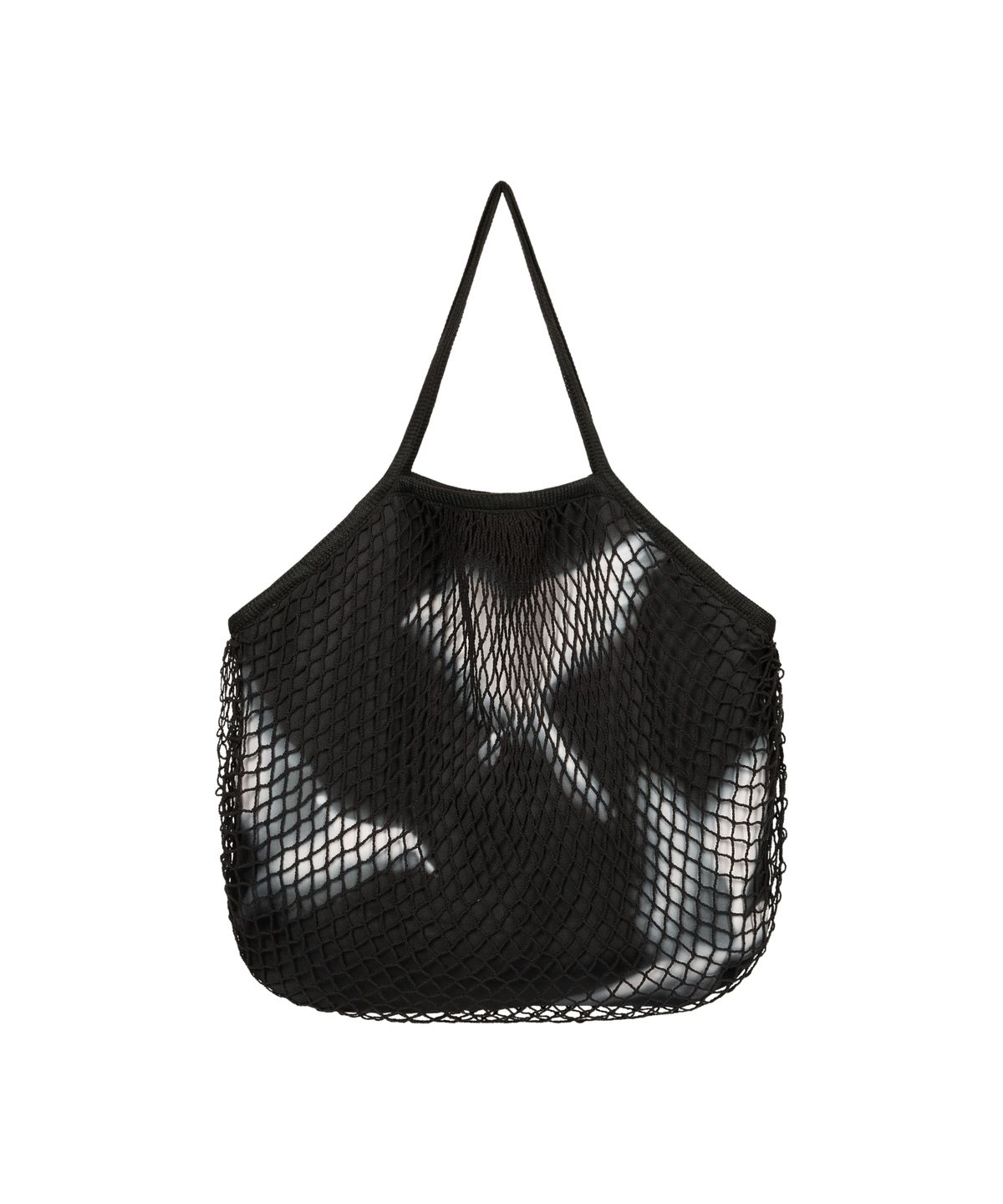 이우가마카라스(IUGAMAKARAS) Wavy Layered Net Bag (Black)