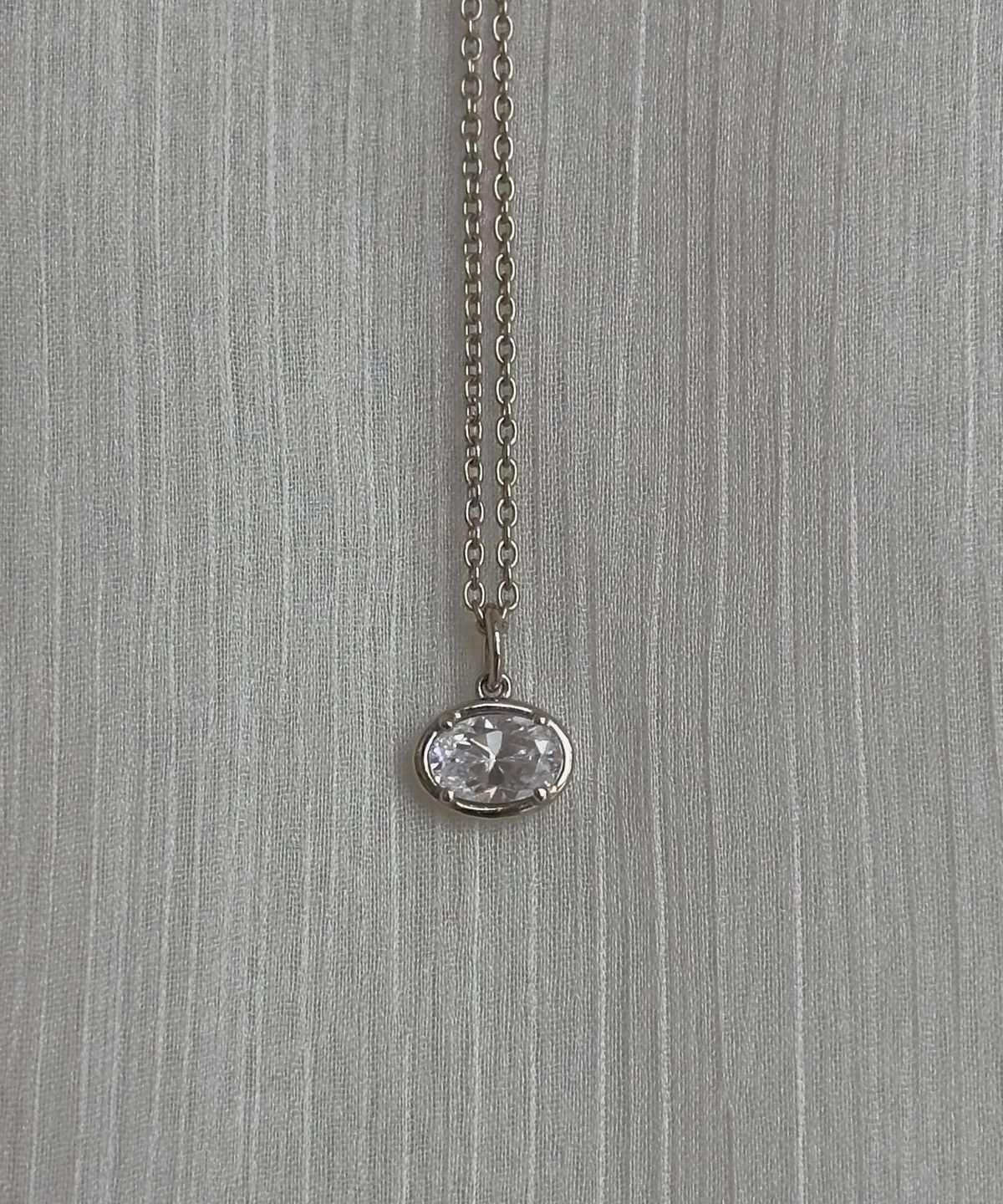 파예(FAYE) 14k Bare oval necklace
