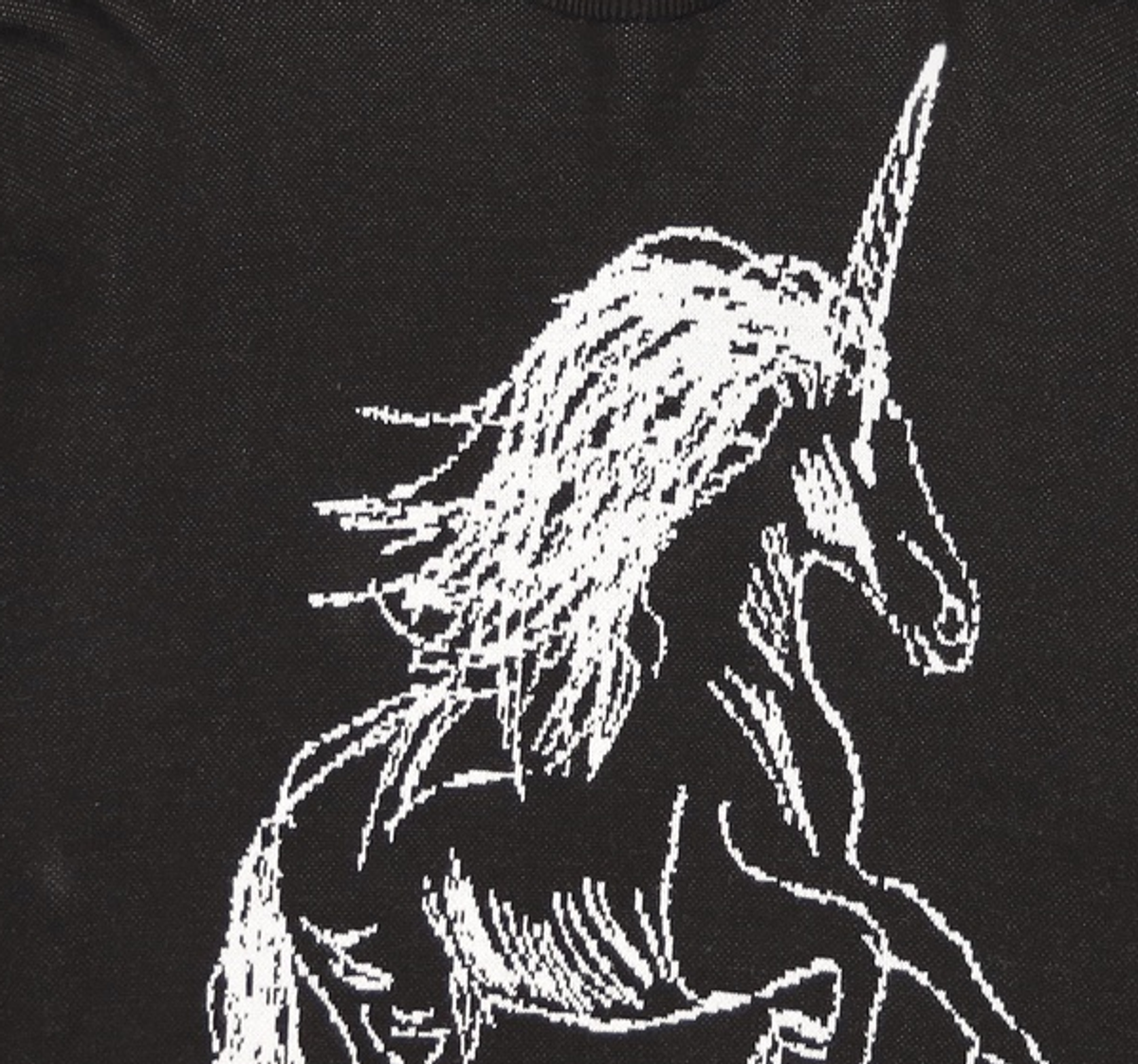 노매뉴얼(NOMANUAL) UNICORN JACQUARD KNIT - BLACK L