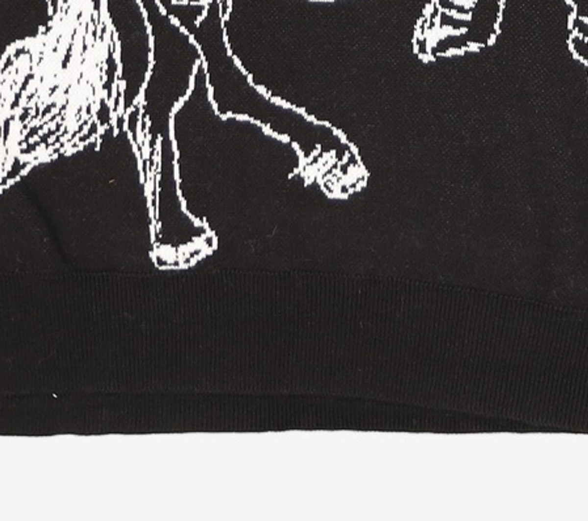 노매뉴얼(NOMANUAL) UNICORN JACQUARD KNIT - BLACK L