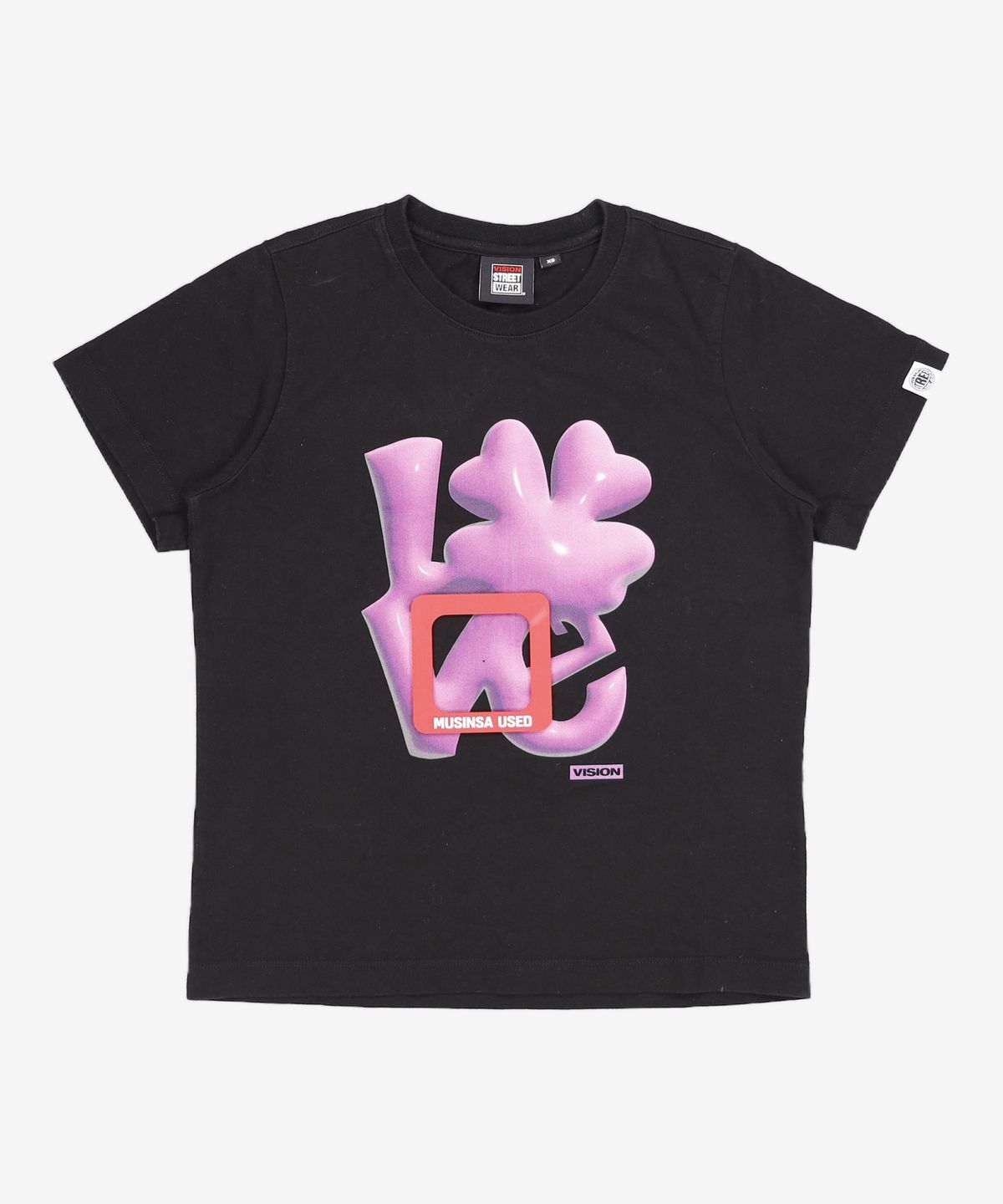 비전스트릿웨어(VISION STREETWEAR) VSW 3D Love T-Shirts Black XS