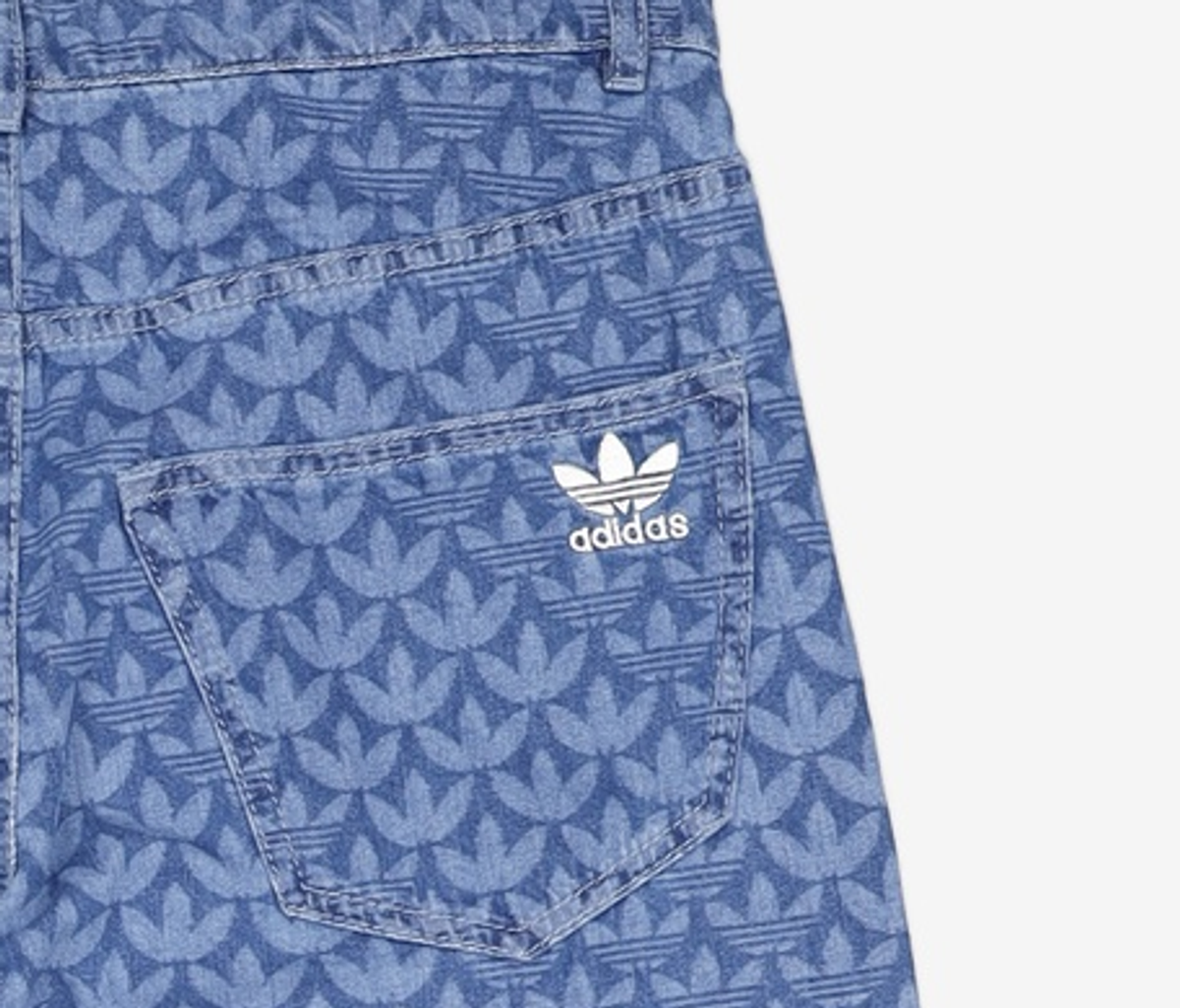 아디다스(ADIDAS) 데님 모노그램 팬츠 - 라이트데님 / IX6720 S
