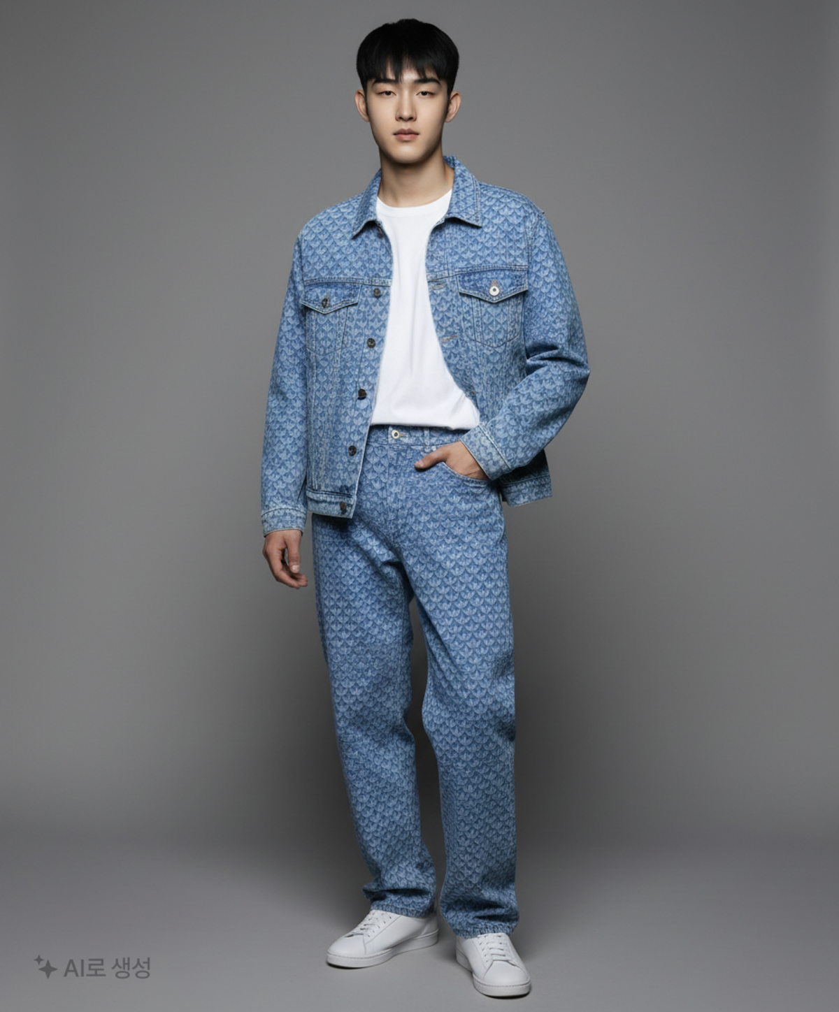 아디다스(ADIDAS) 데님 모노그램 팬츠 - 라이트데님 / IX6720 S
