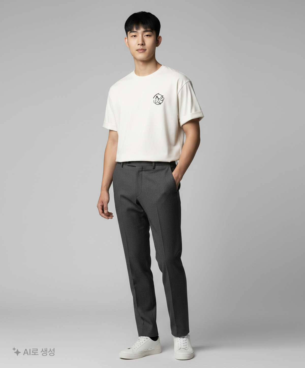 애드오프(ADDOFF) SLASH LOGO T-SHIRT WHITE M