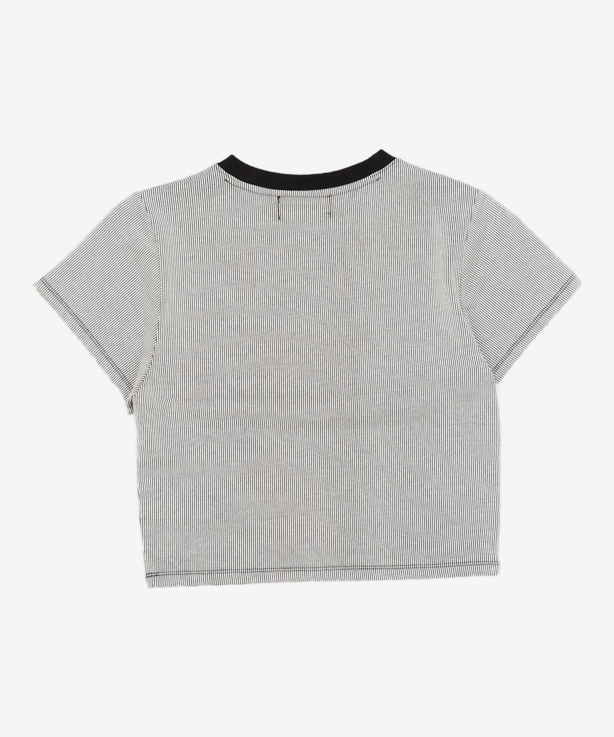 우알롱(WOOALONG) Stripe slim T-shirts - BLACK M