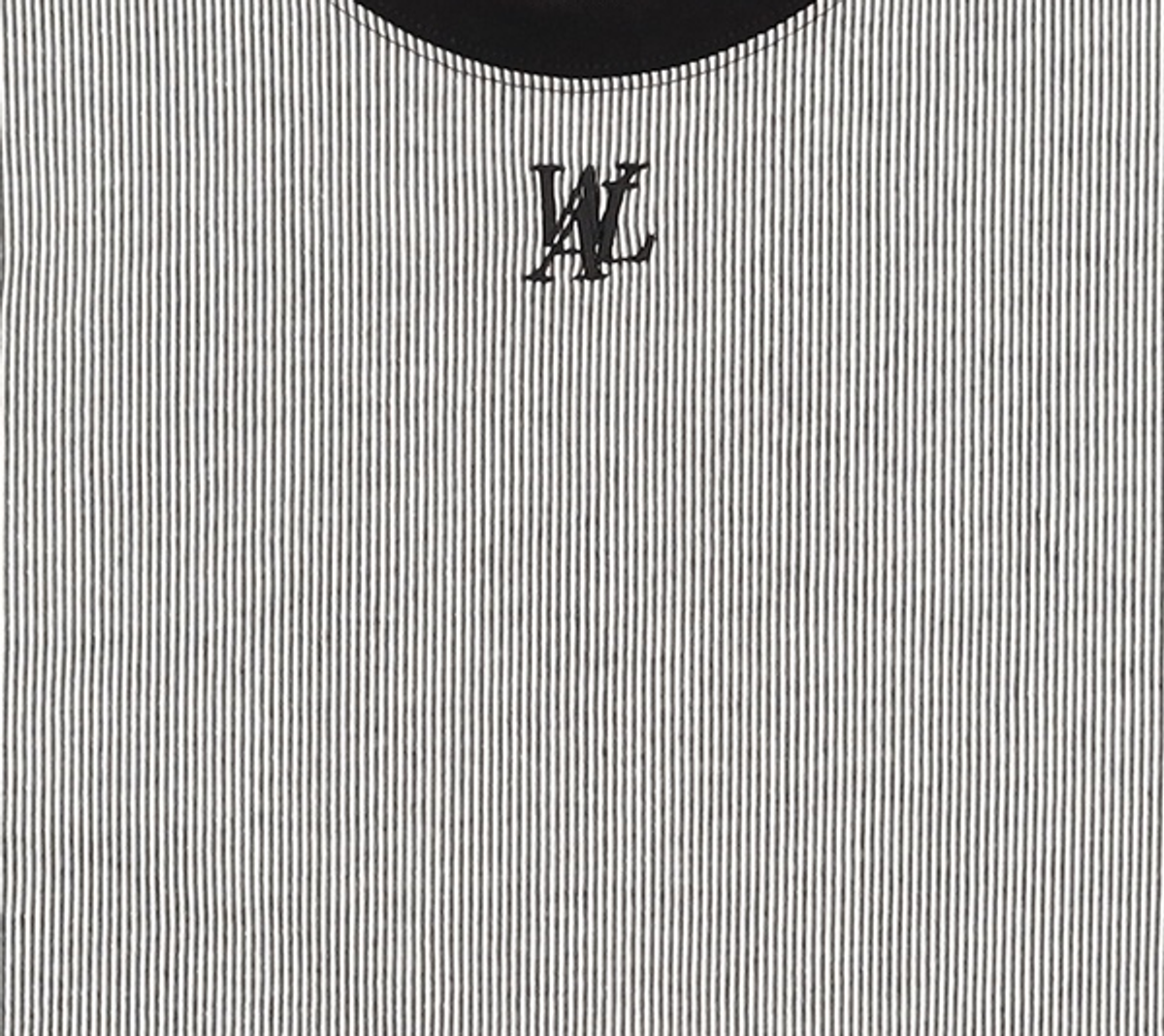 우알롱(WOOALONG) Stripe slim T-shirts - BLACK M
