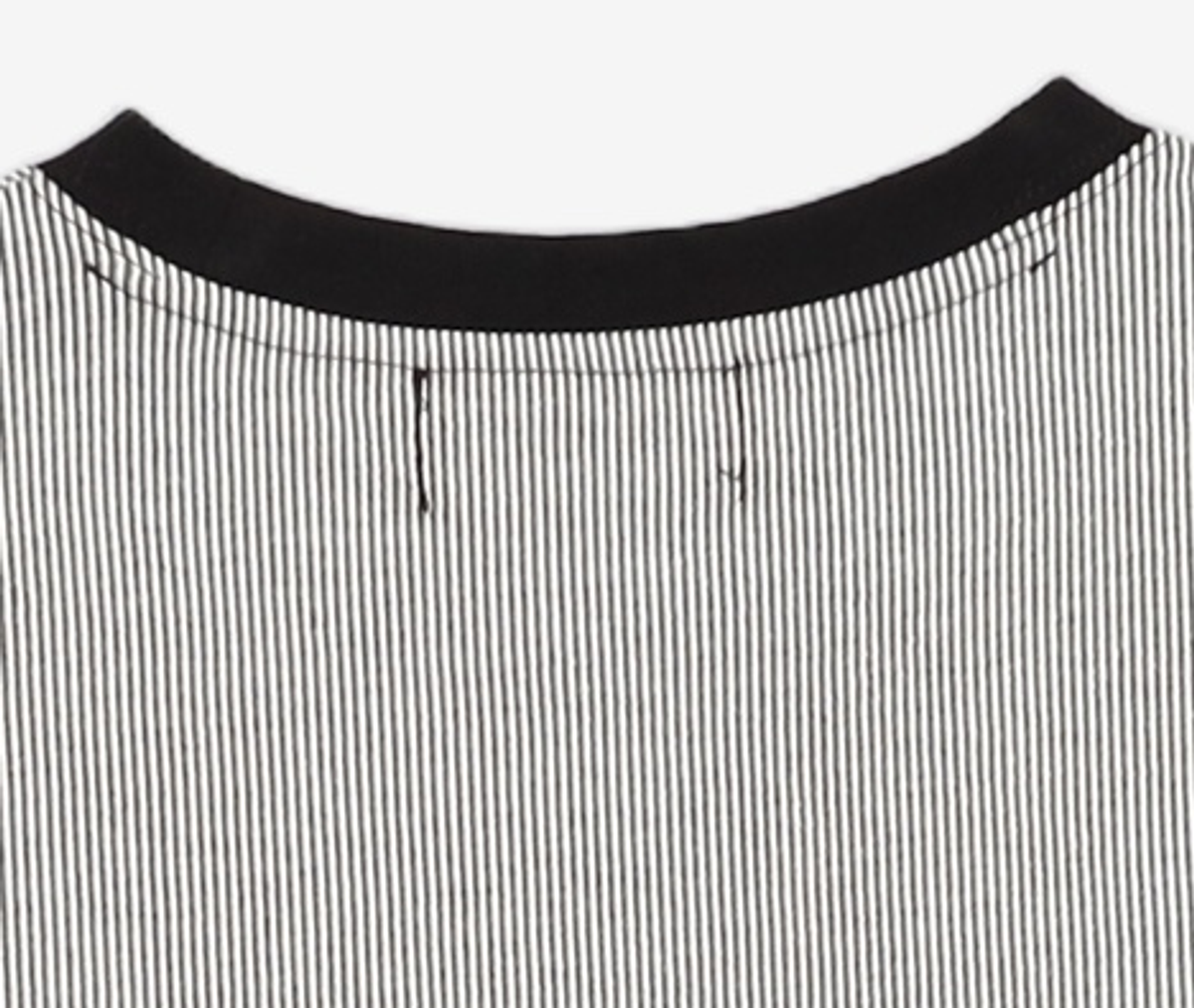 우알롱(WOOALONG) Stripe slim T-shirts - BLACK M