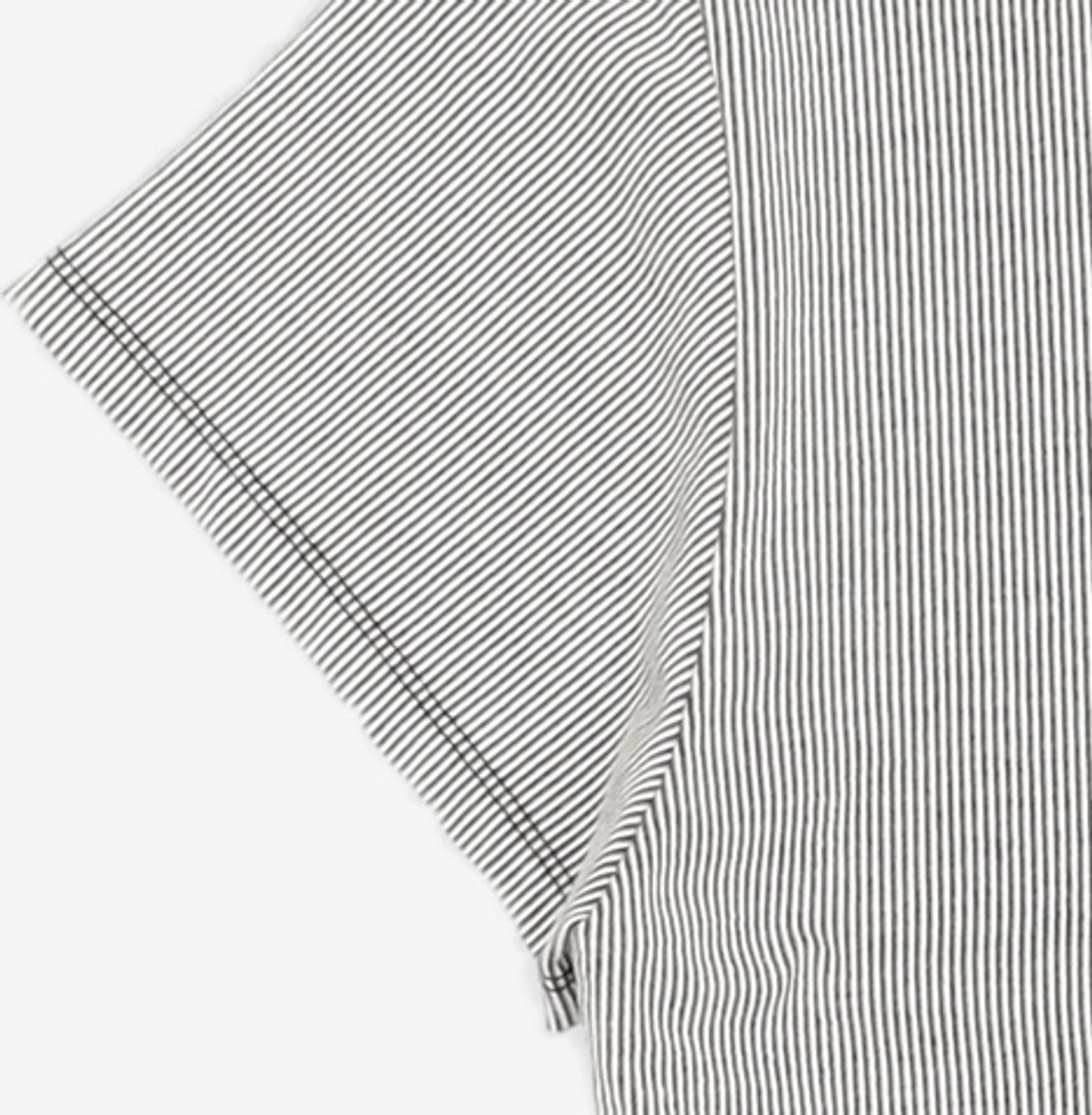 우알롱(WOOALONG) Stripe slim T-shirts - BLACK M