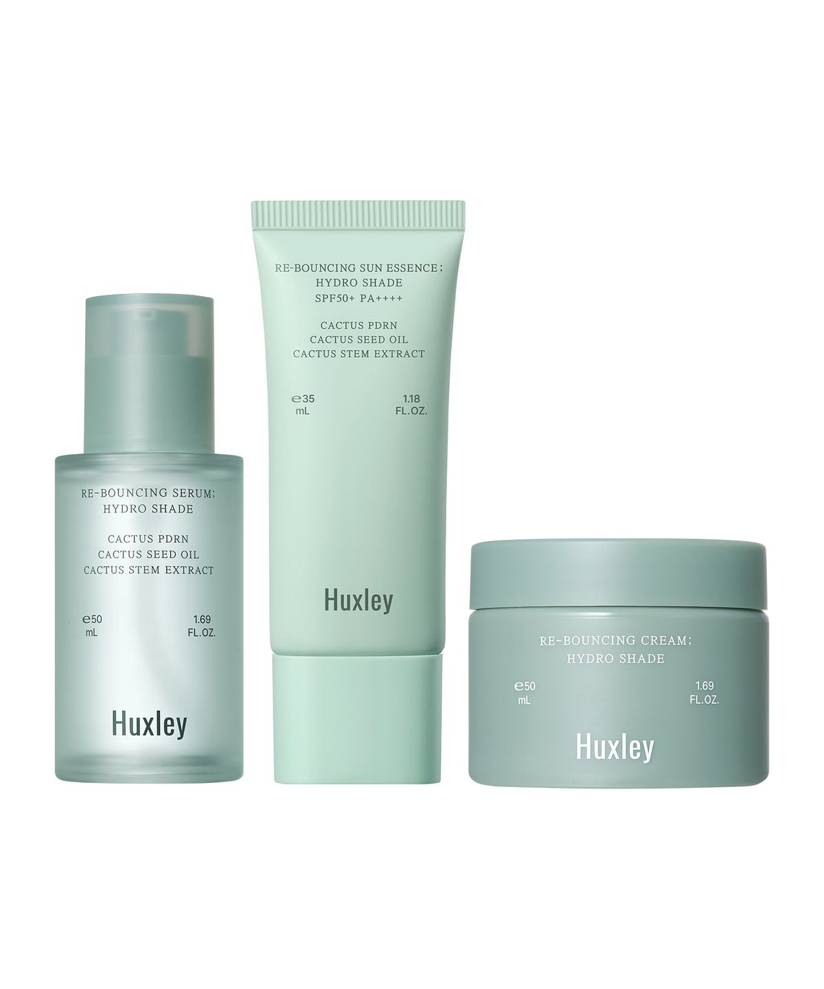헉슬리(HUXLEY) [기초 SET] 리바운싱 세럼+리바운싱 크림+리바운싱 선 에센스