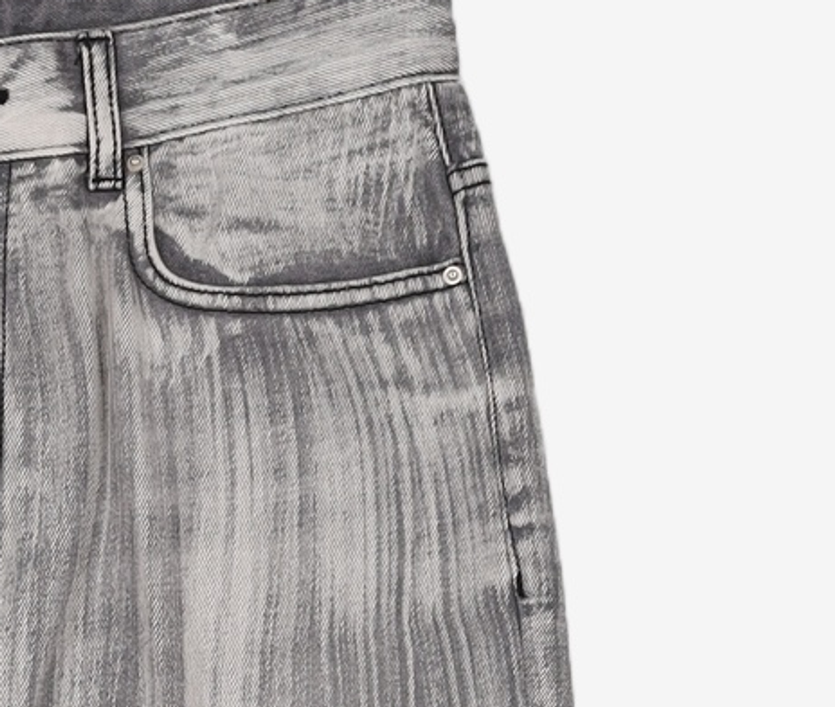메종미네드(MAISON MINED) RAINY BRUSHED DENIM PANTS GREY 50