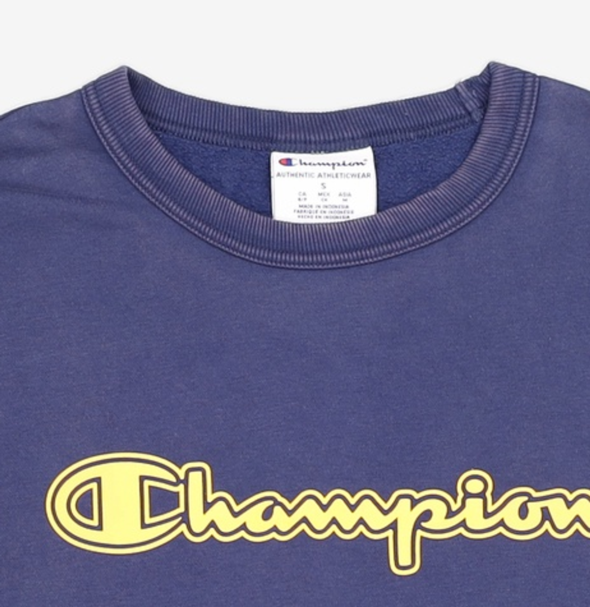 챔피온(CHAMPION) [US] 빈티지워시 Varsity 기모 스웨트셔츠 (NORMAL NAVY) CKTS2F301N2 S
