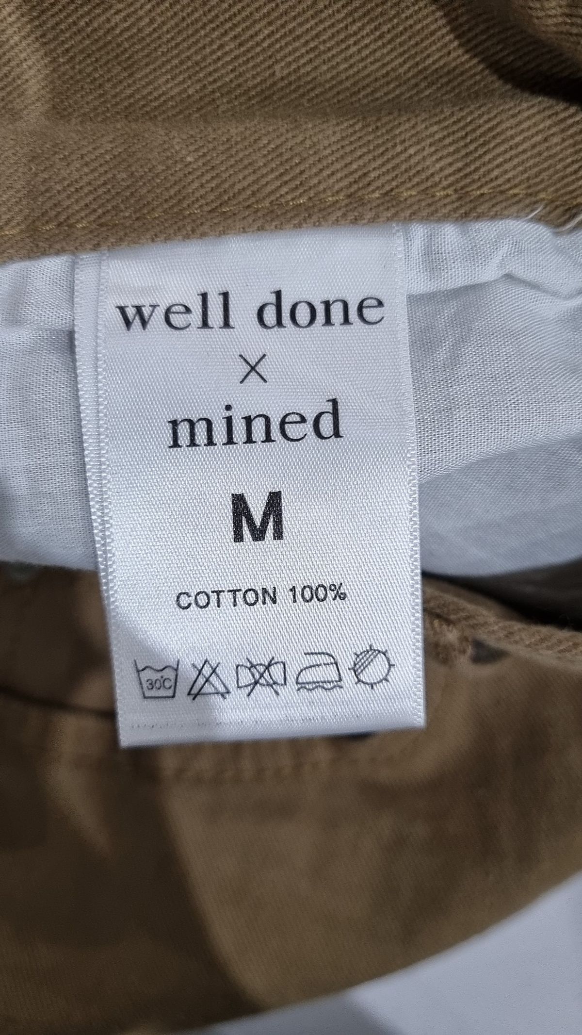 웰던 x 마인드(well done x mined) 코튼 팬츠 M
