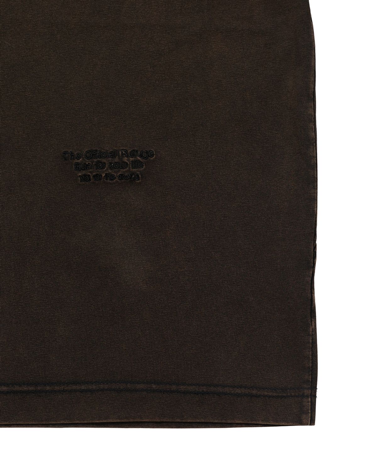 더 오피셜 레퓨지(THE OFFICIAL REFUGE) MINERAL WASHED T-SHIRT BROWN