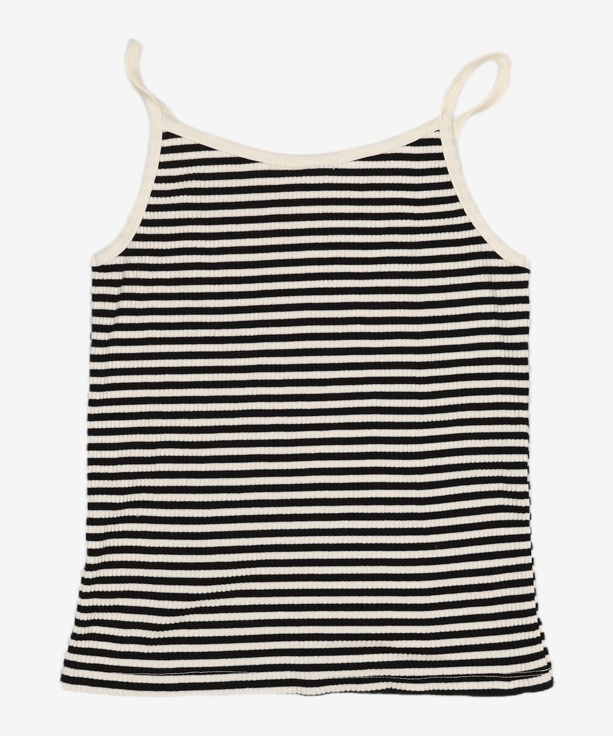 비뮤즈맨션(BEMUSE MANSION) Ribbed stripe sleeveless - Black stripe FREE