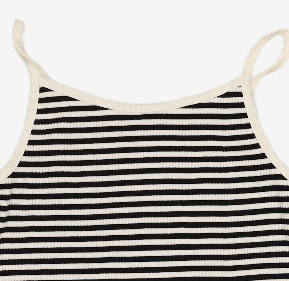 비뮤즈맨션(BEMUSE MANSION) Ribbed stripe sleeveless - Black stripe FREE