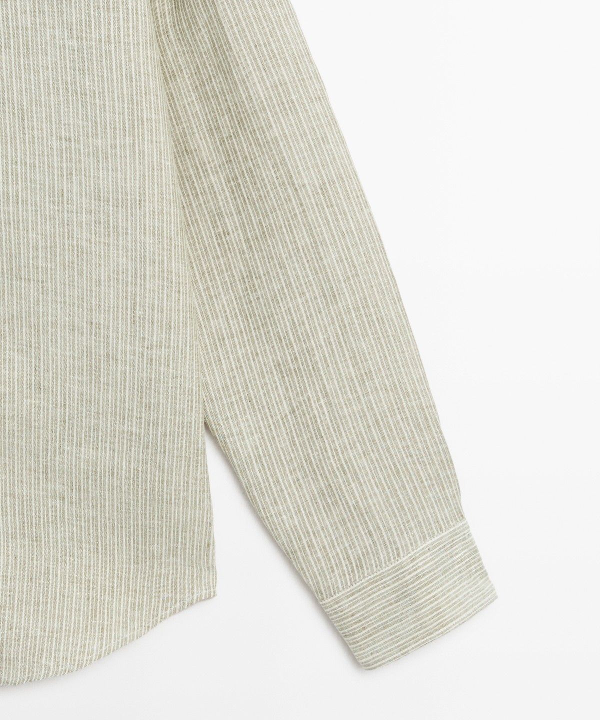마시모두띠(MASSIMO DUTTI) 100% 린넨 레귤러 핏 스트라이프 셔츠
