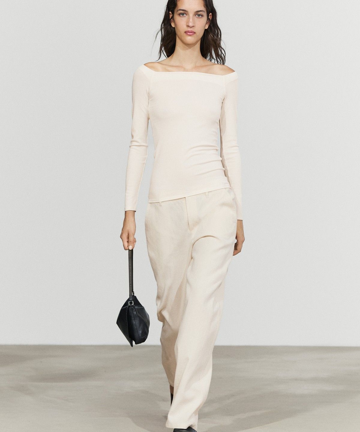 마시모두띠(MASSIMO DUTTI) 스트레치 긴소매 탑