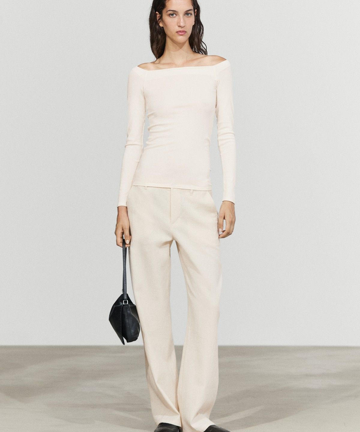 마시모두띠(MASSIMO DUTTI) 스트레치 긴소매 탑