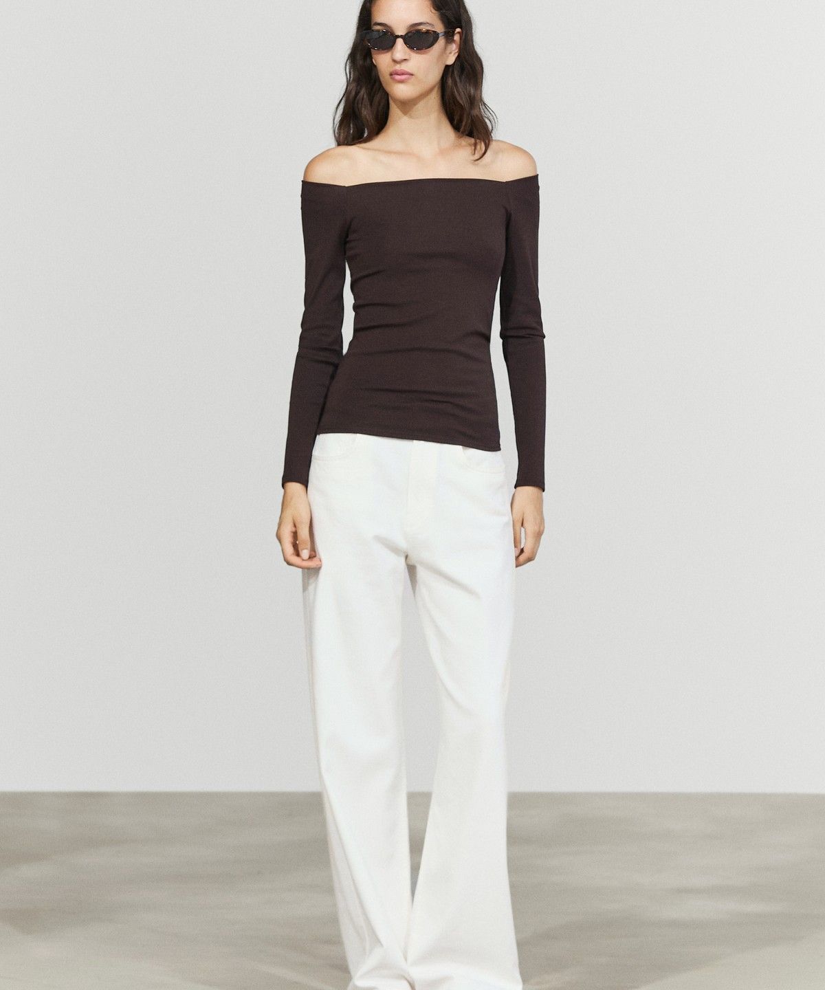 마시모두띠(MASSIMO DUTTI) 스트레치 긴소매 탑