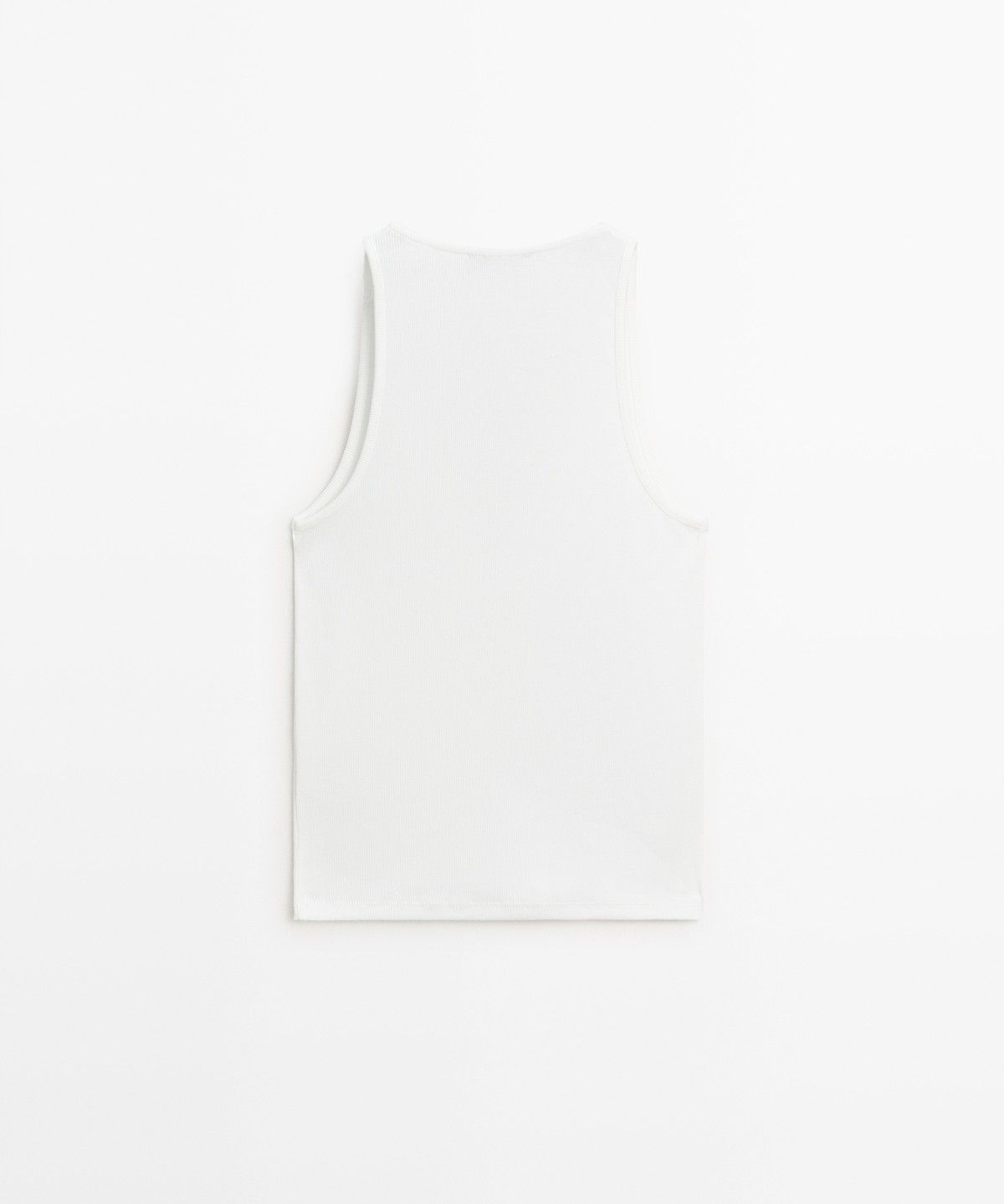 마시모두띠(MASSIMO DUTTI) 레이스 디테일 브이넥 탑