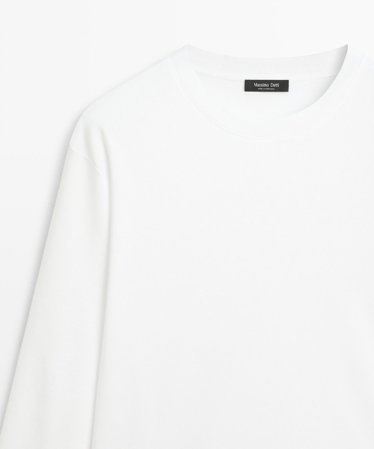 마시모두띠(MASSIMO DUTTI) 100% 코튼 긴소매 티셔츠