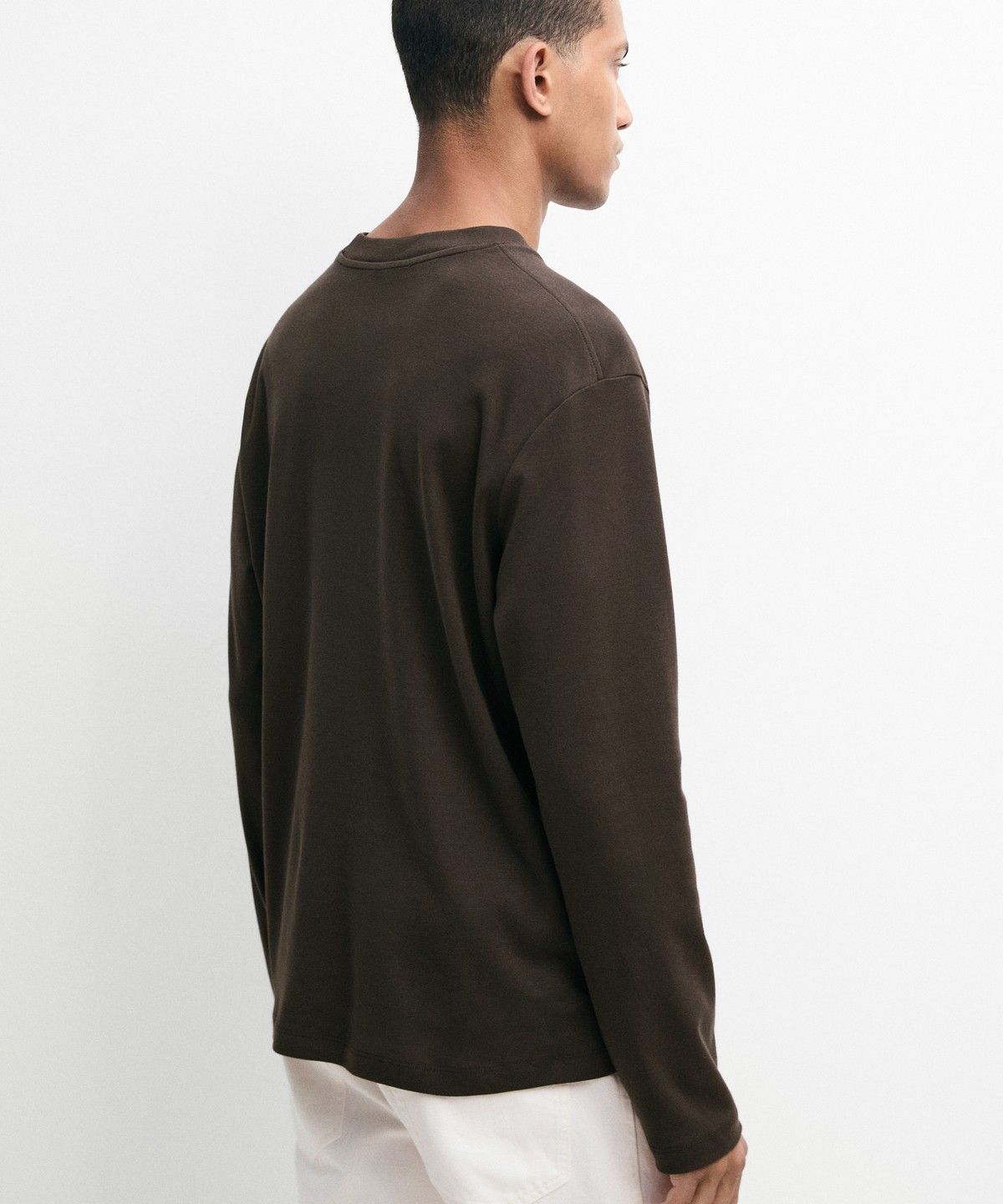 마시모두띠(MASSIMO DUTTI) 100% 코튼 긴소매 티셔츠