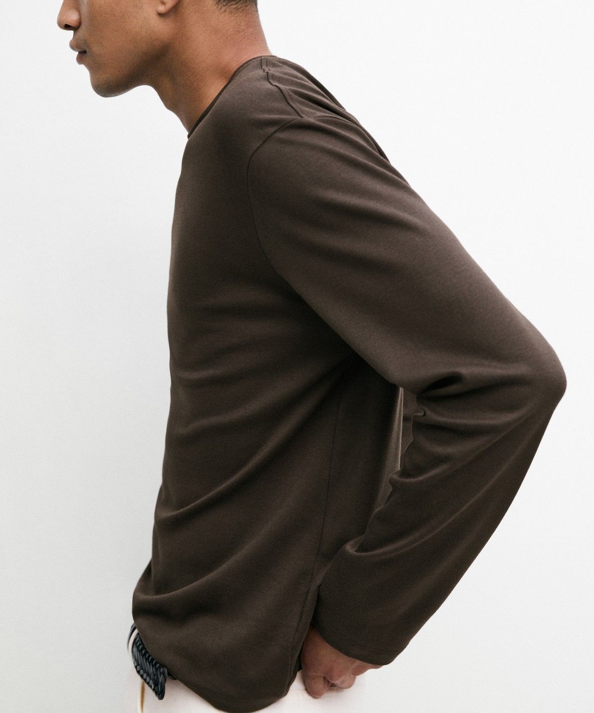 마시모두띠(MASSIMO DUTTI) 100% 코튼 긴소매 티셔츠