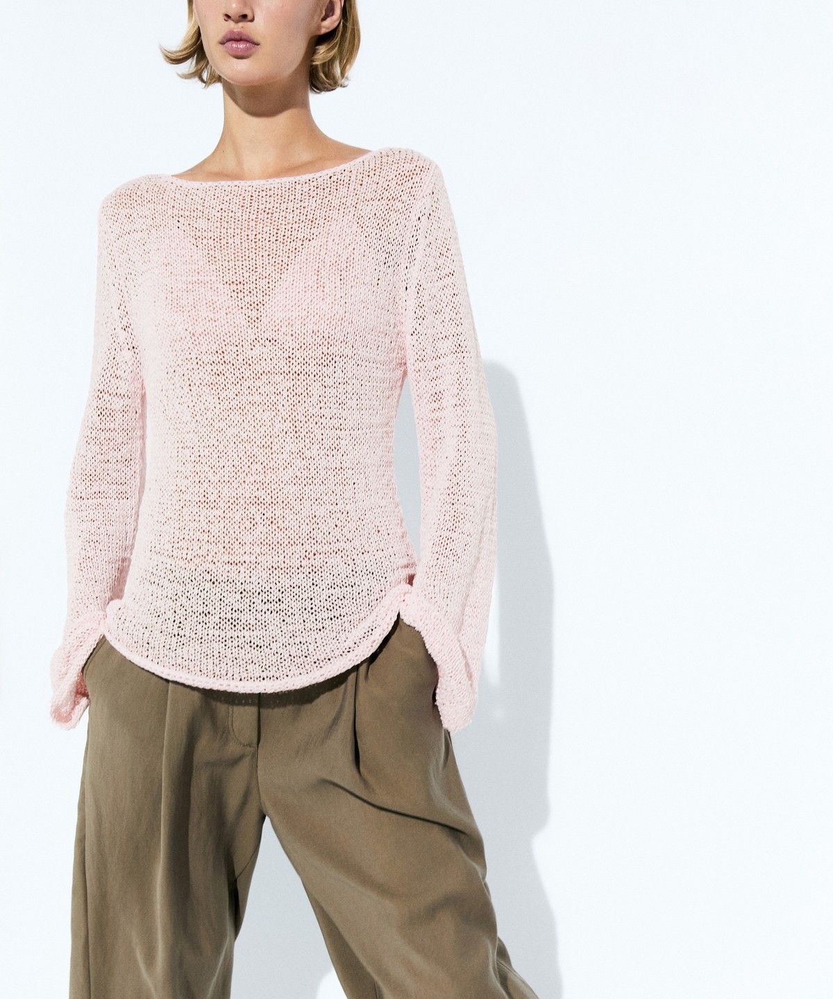 마시모두띠(MASSIMO DUTTI) 보트넥 니트 스웨터