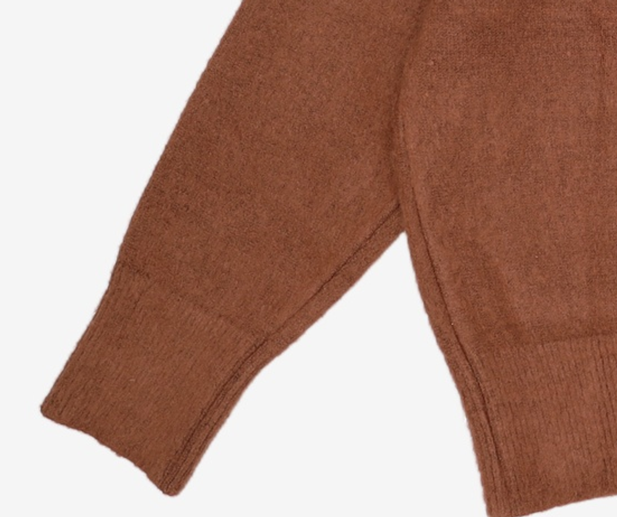 오아이오아이 컬렉션(OIOI COLLECTION) NEW VARSITY LOGO CARDIGAN [BROWN] M