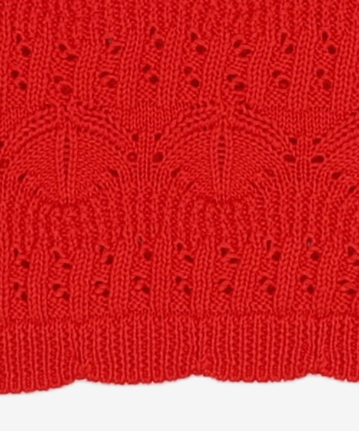 비뮤즈맨션(BEMUSE MANSION) Ribbon point punching bustier knit - Red FREE