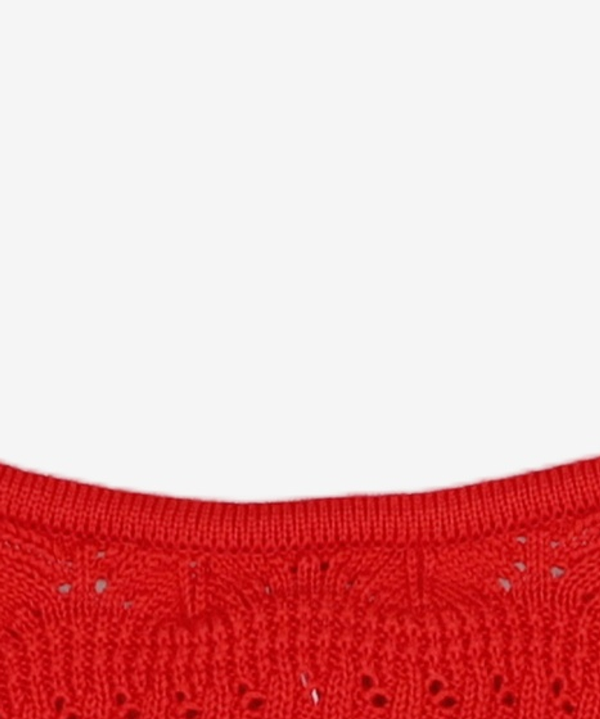 비뮤즈맨션(BEMUSE MANSION) Ribbon point punching bustier knit - Red FREE