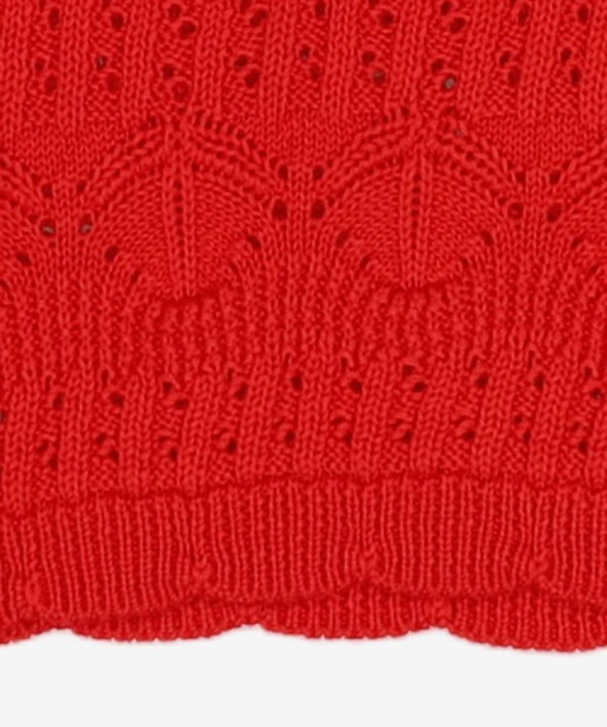 비뮤즈맨션(BEMUSE MANSION) Ribbon point punching bustier knit - Red FREE
