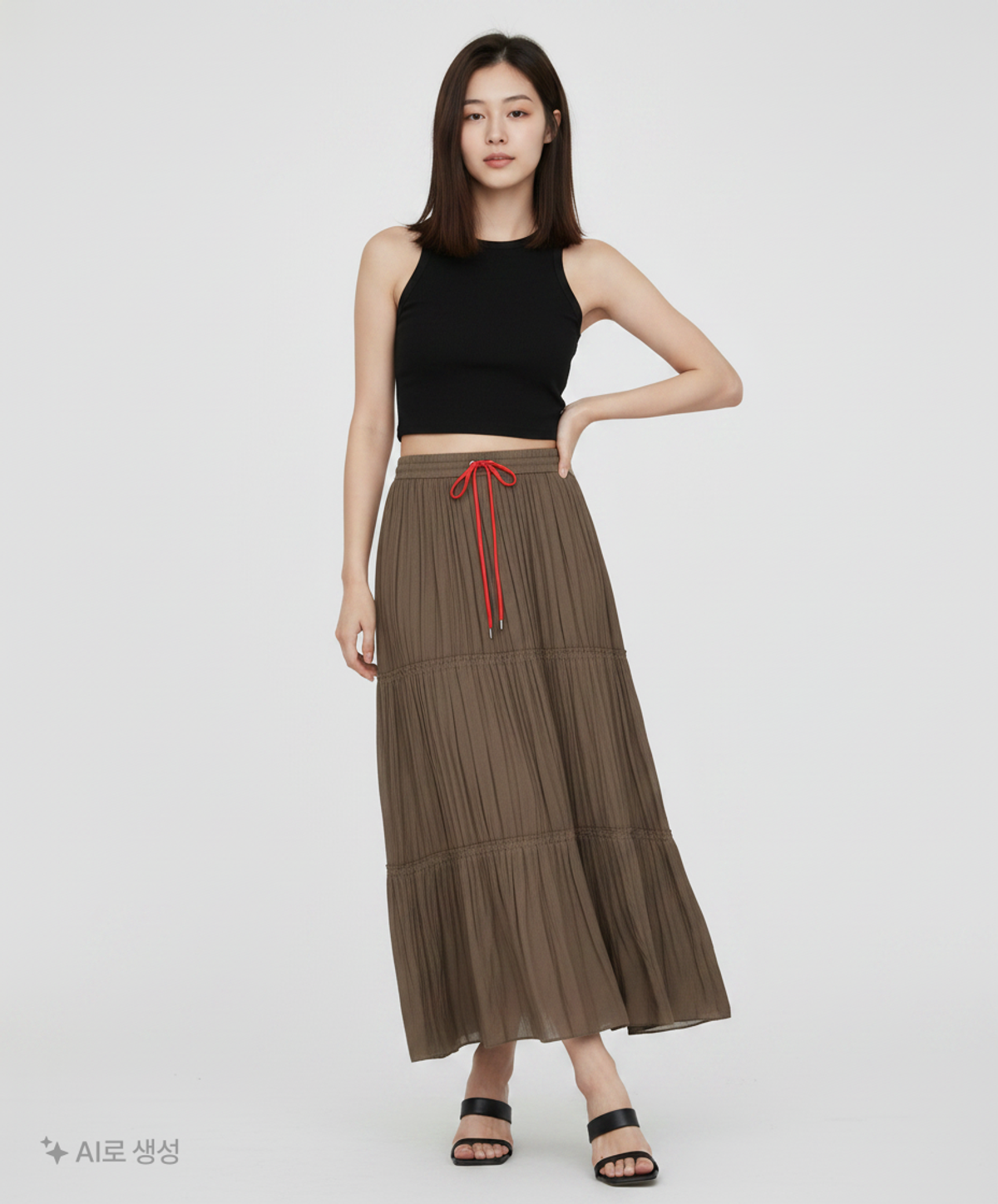 제이청(J.CHUNG) Gypsy Ribbon Skirt 22_Choco Brown M