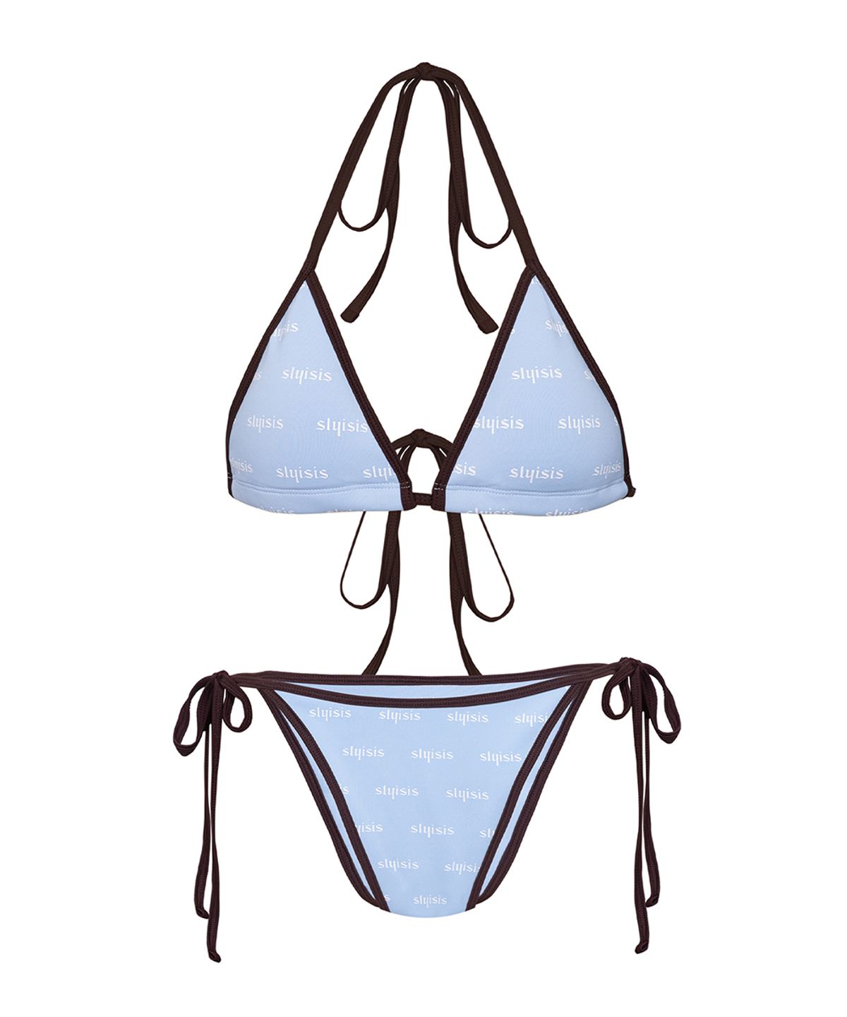 슬리시스(SLYISIS) Signature Logo Bikini (Blue/Brown)