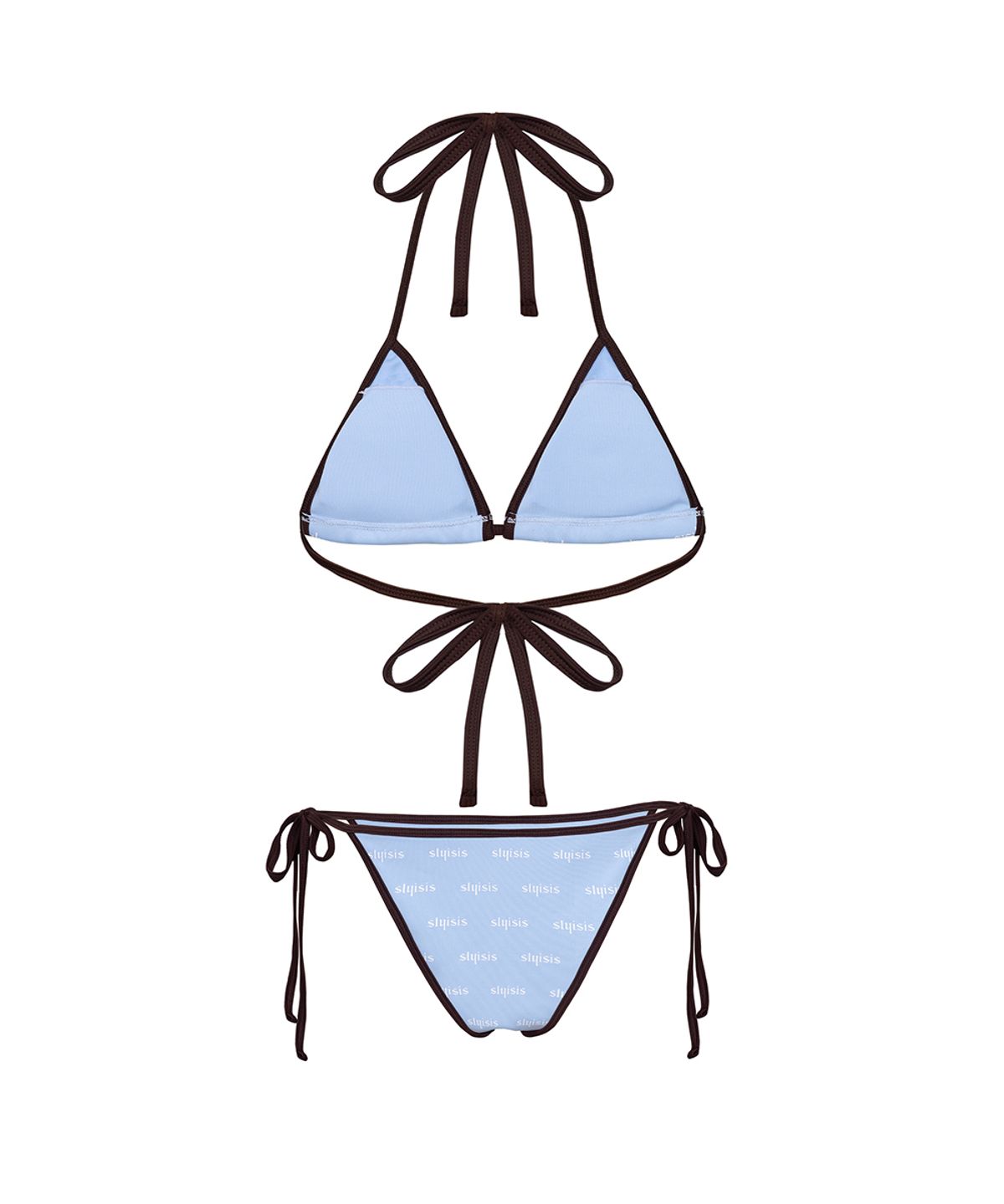 슬리시스(SLYISIS) Signature Logo Bikini (Blue/Brown)