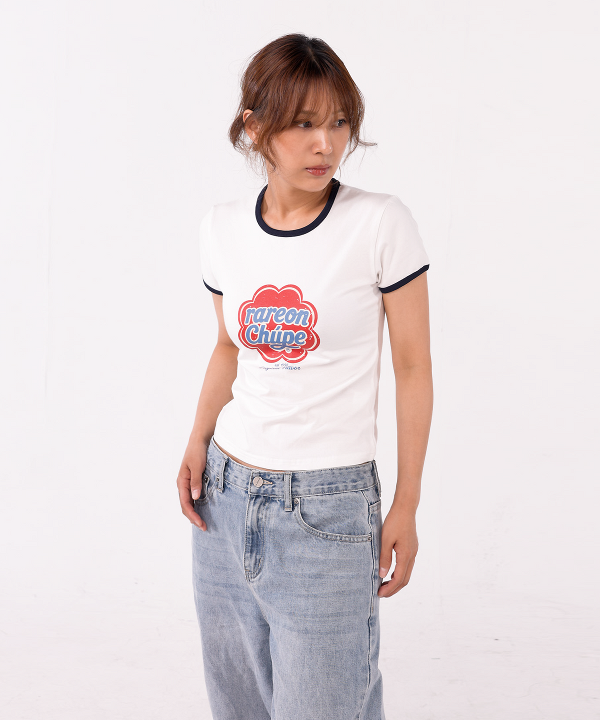 레어 온 레어(RARE ON RARE) Flavor Ringer t-shirts (navy)