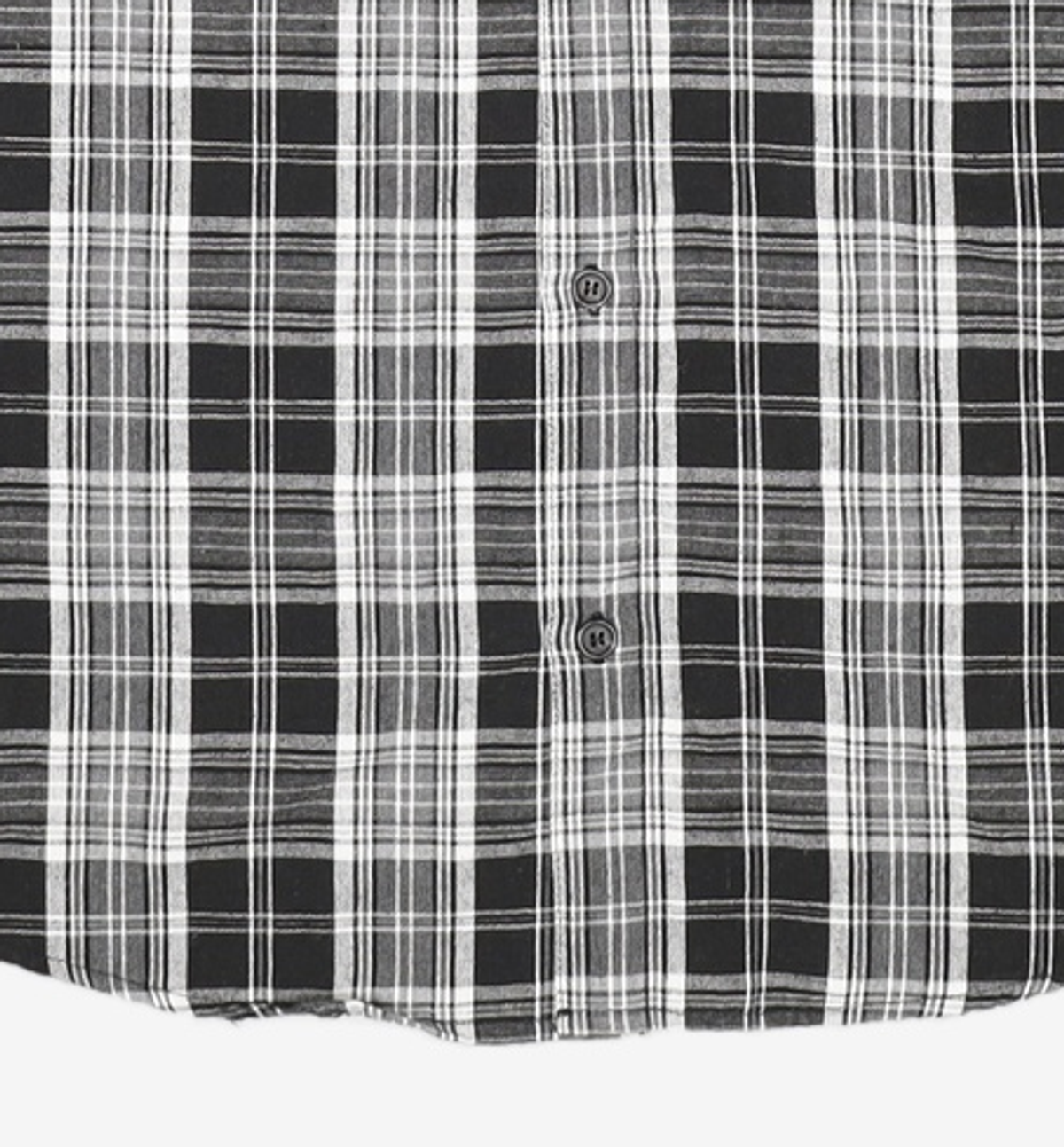 브라운브레스(BROWNBREATH) TAG CHECK HOOD SHIRTS - BLACK L